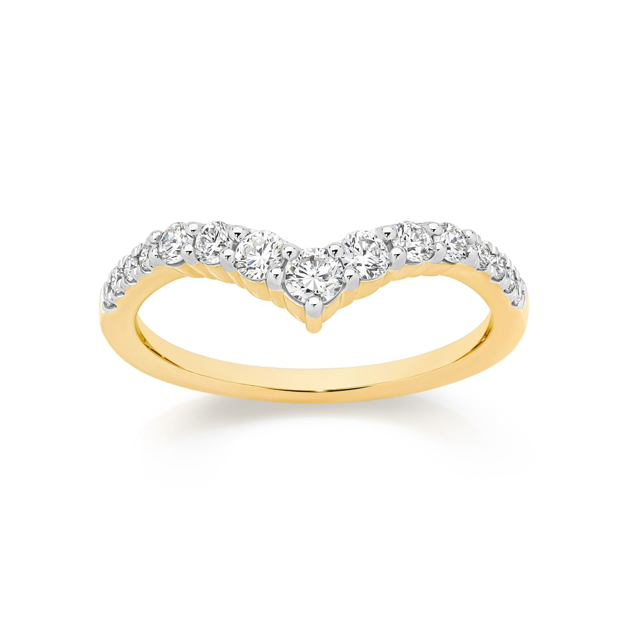 9ct yellow gold 0.50ct lab grown diamond ring