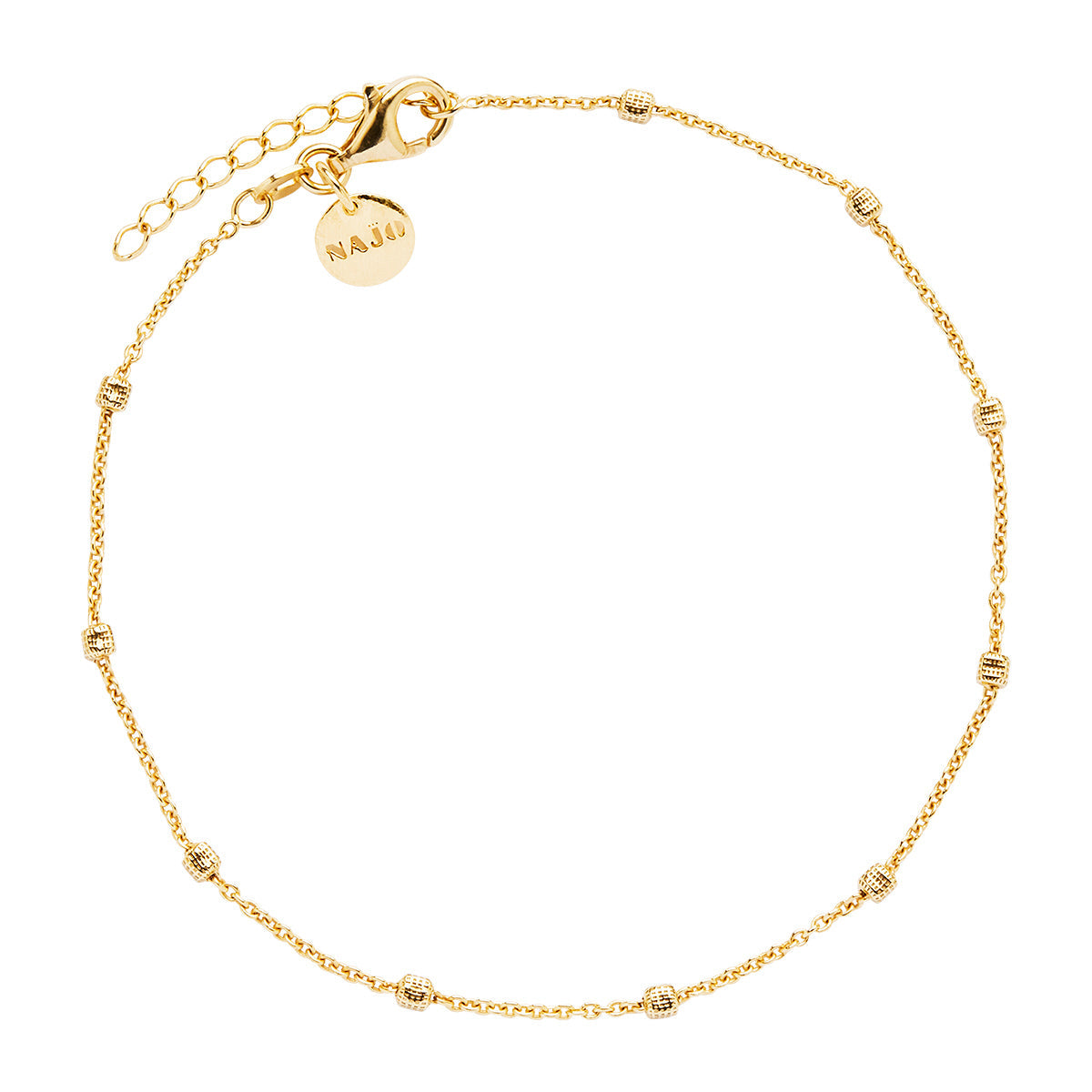 NAJO Birdsong Yellow Gold Chain Anklet (23cm+ext)