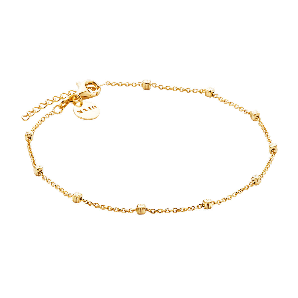 NAJO Birdsong Yellow Gold Chain Anklet (23cm+ext)