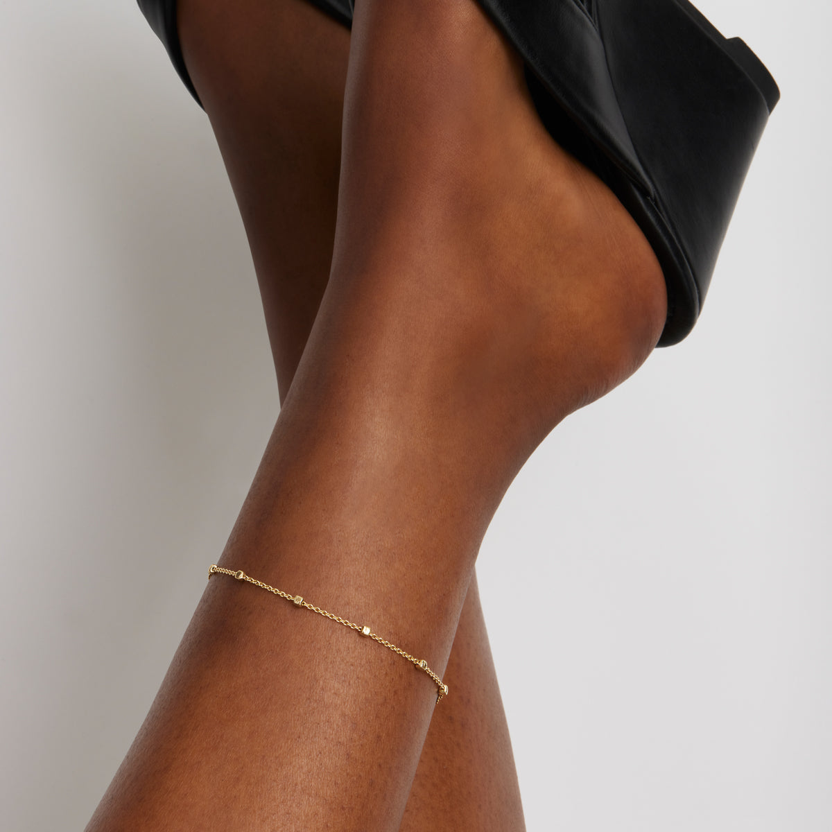 NAJO Birdsong Yellow Gold Chain Anklet (23cm+ext)
