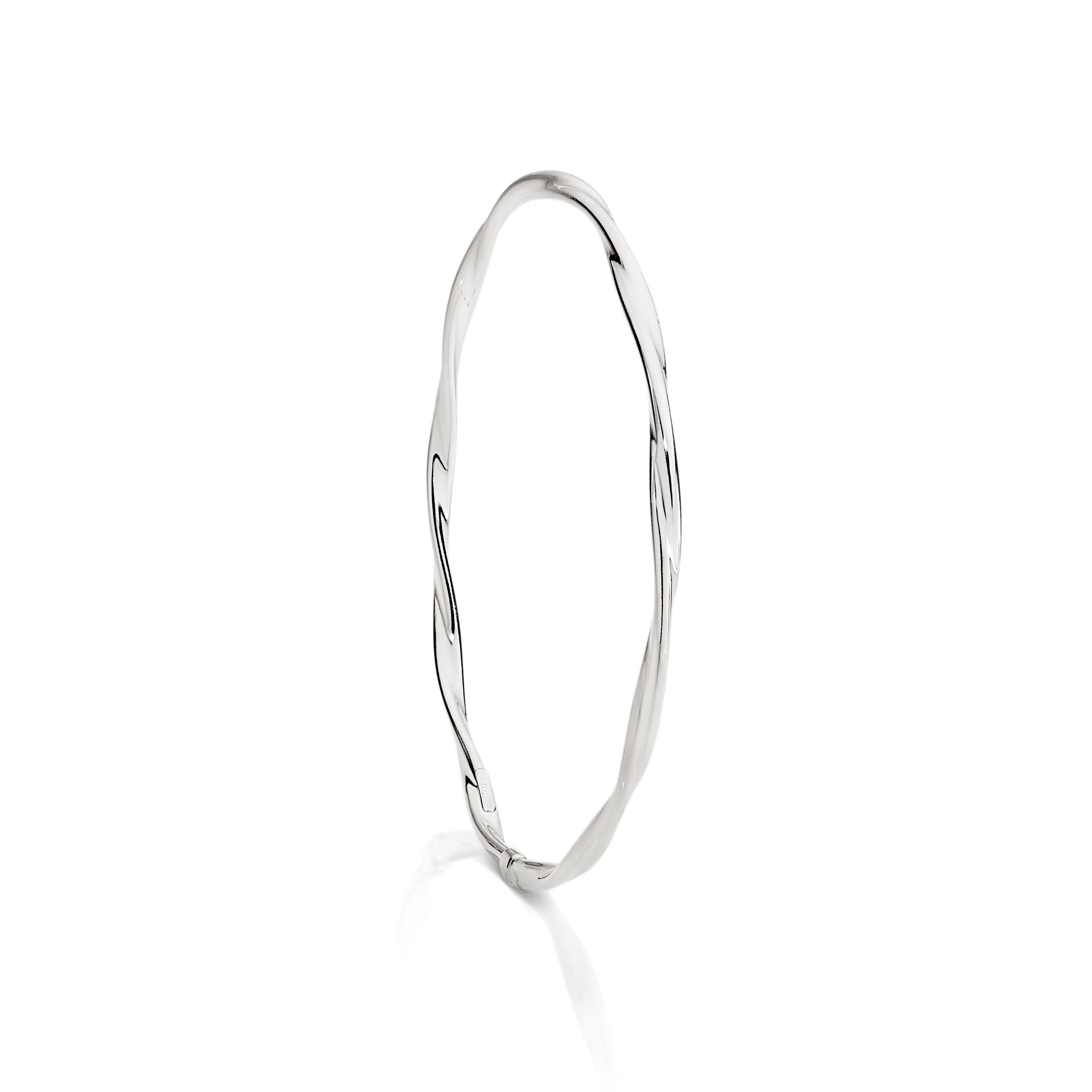 Silver twist bangle 65mm