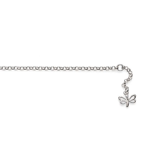 Silver belcher dragonfly anklet