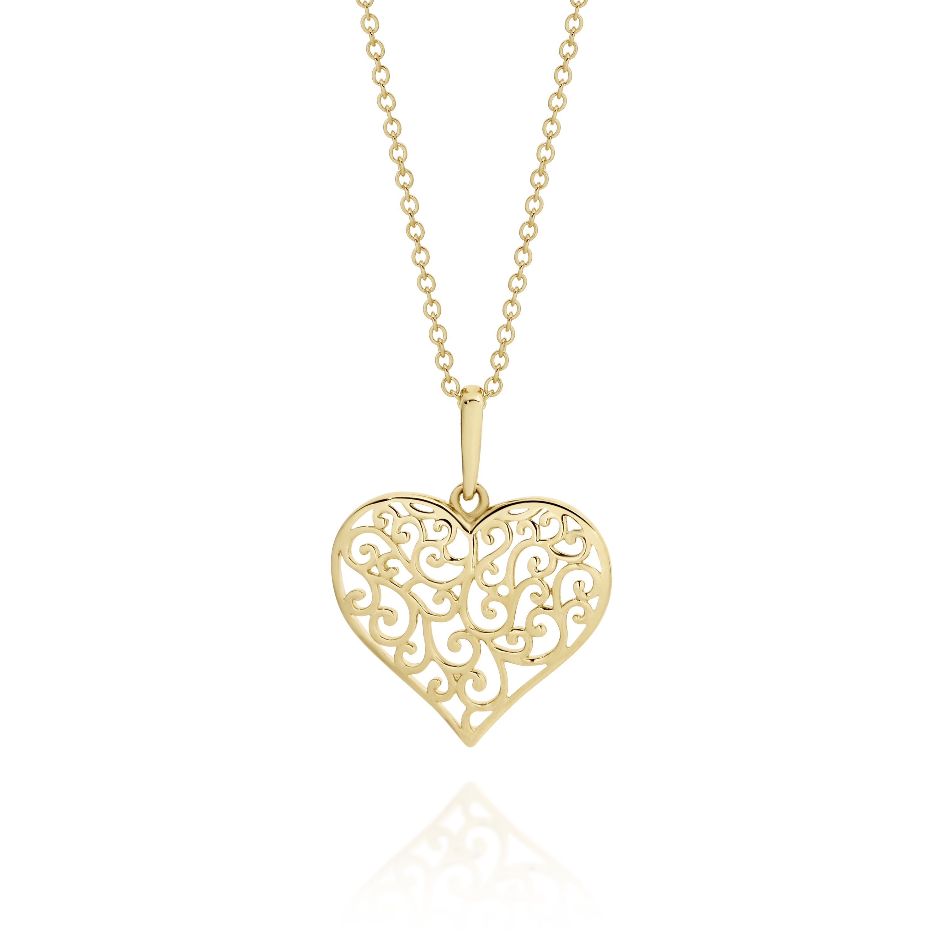 9ct gold heart pendant