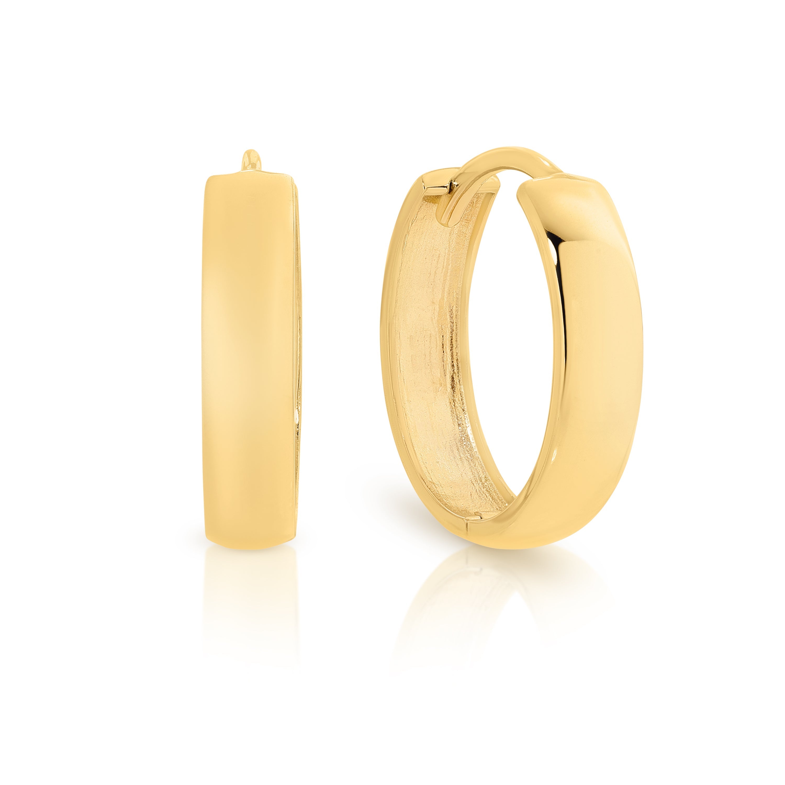 9ct polished huggies 15mm