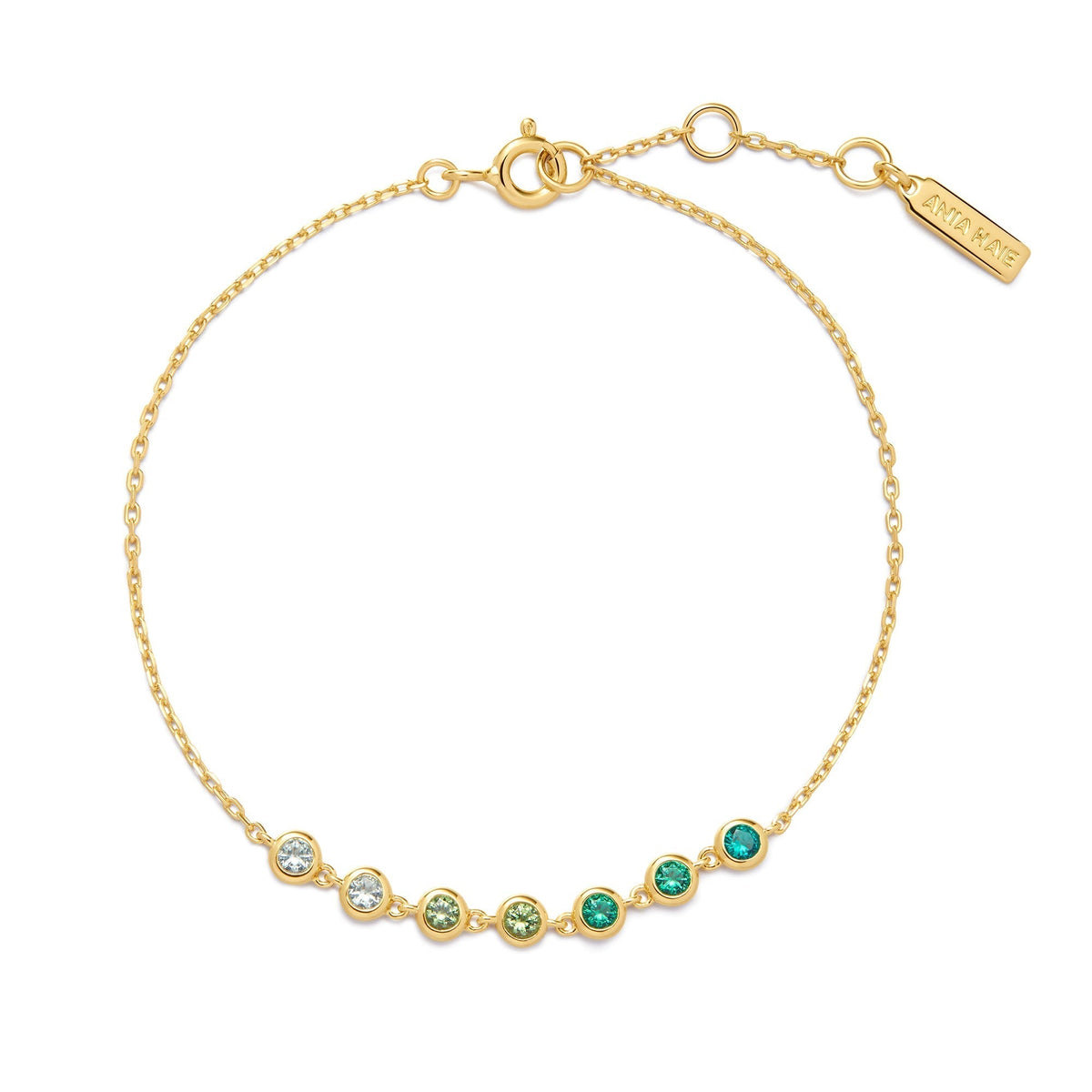 Ania Haie Gold Green Station Bracelet