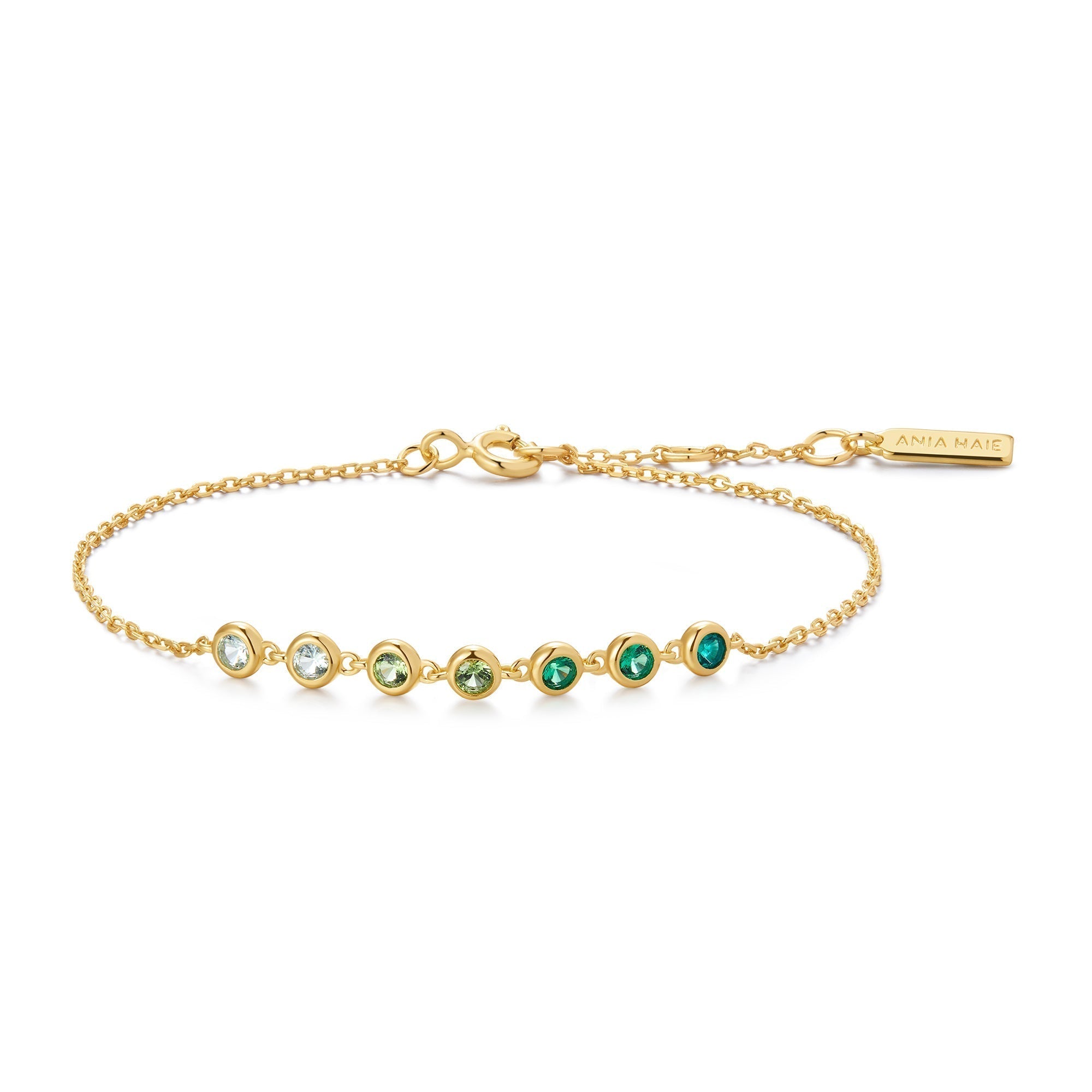 Ania Haie Gold Green Station Bracelet
