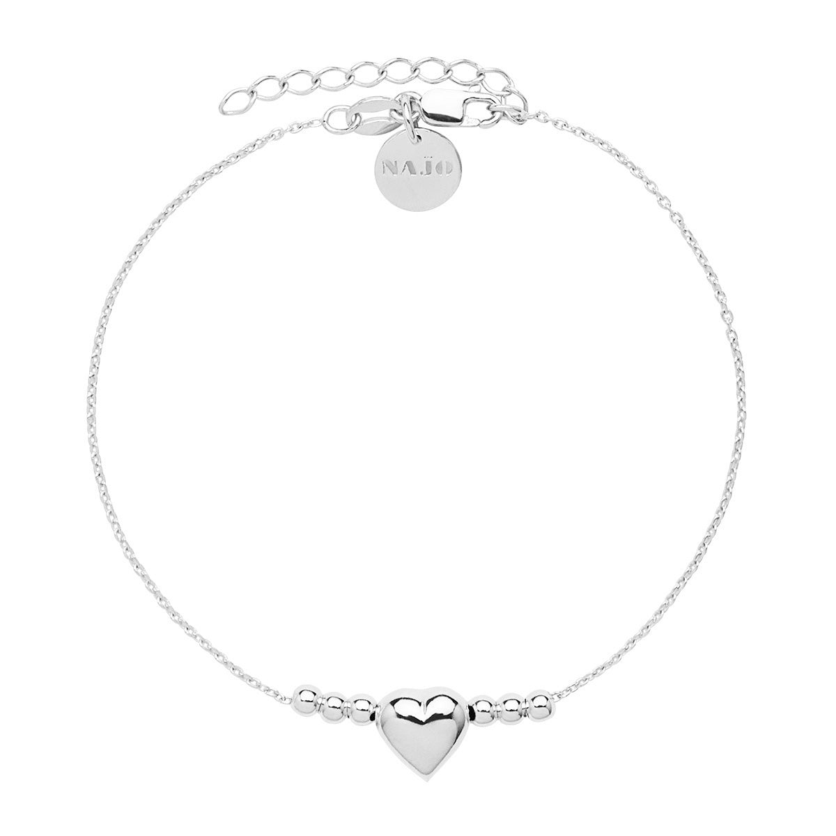 NAJO Amore Silver Bracelet (18cm+ext)