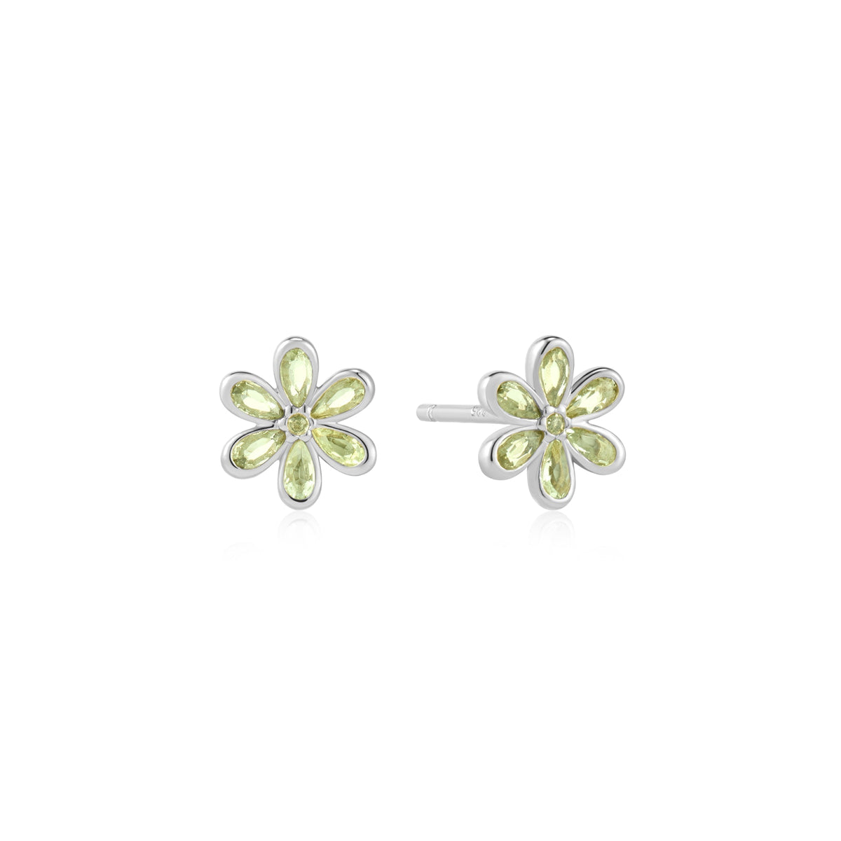 Ania Haie Silver Floral Tassel Drop Stud Earrings