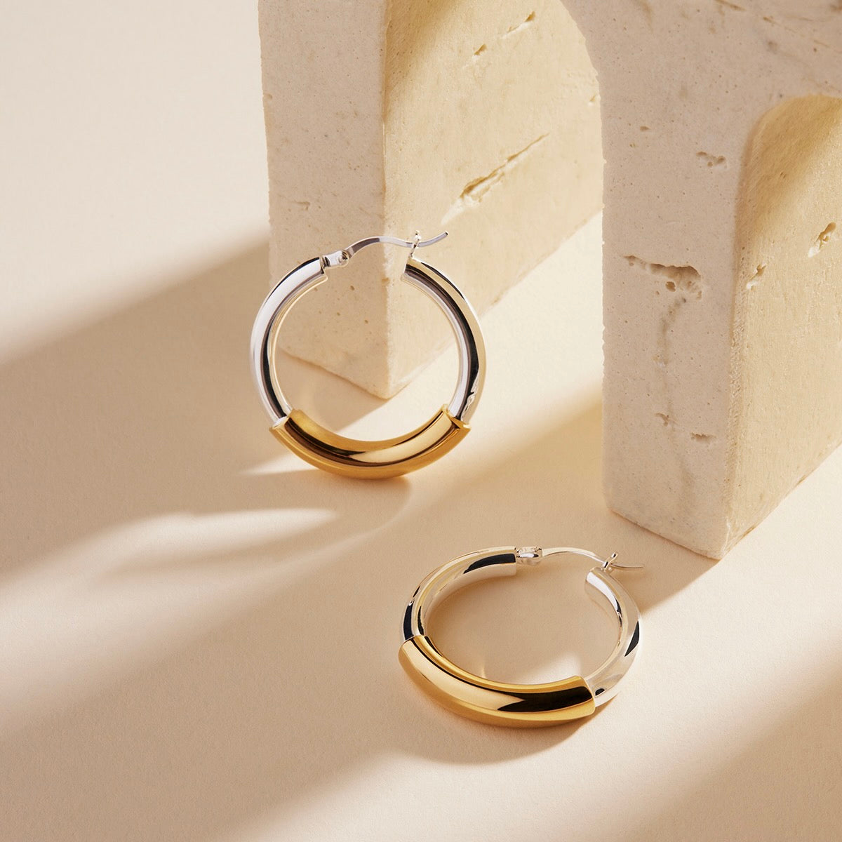 NAJO Amalfi Two-Tone Hoop Earrings