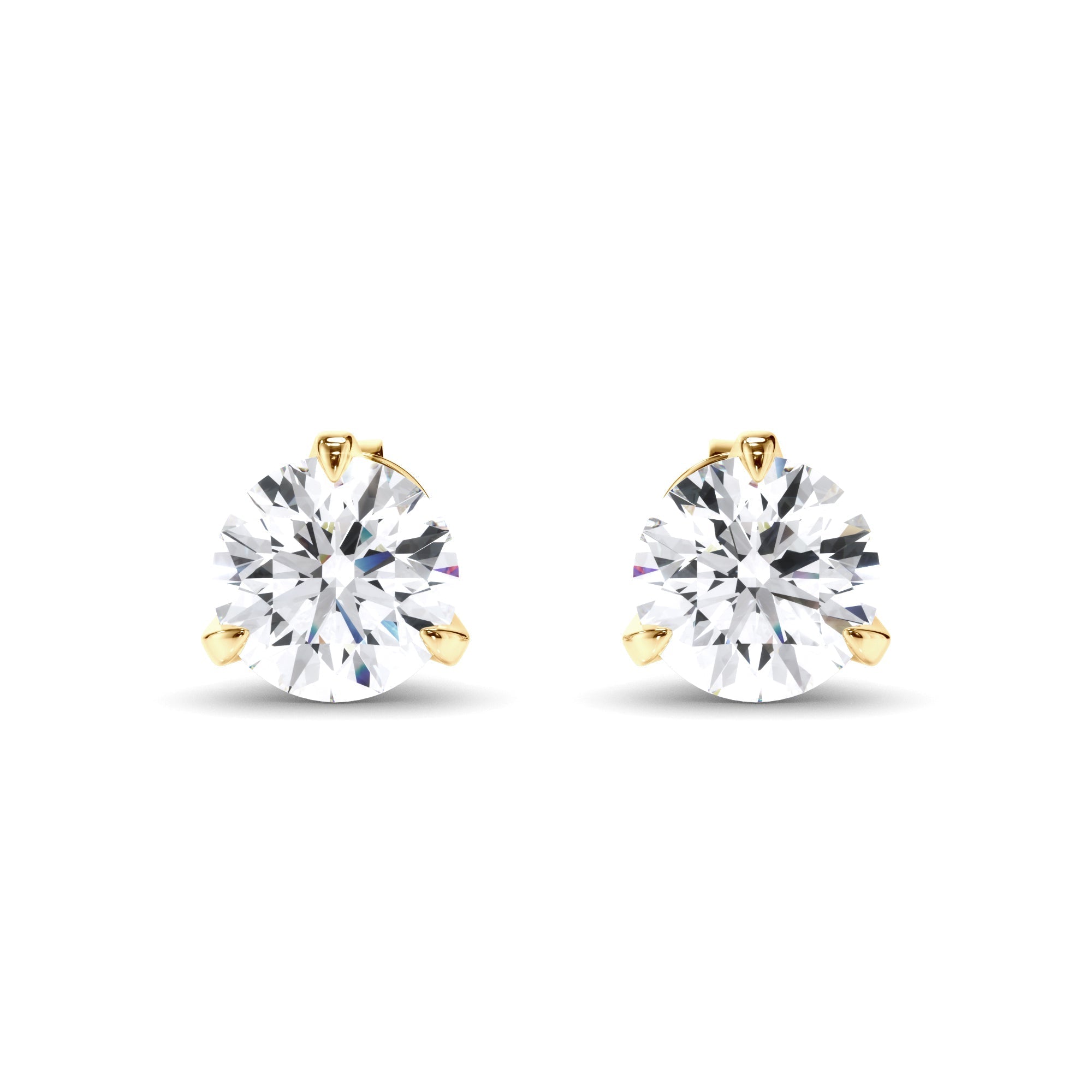 Round Brilliant Cut Diamond Stud Earrings