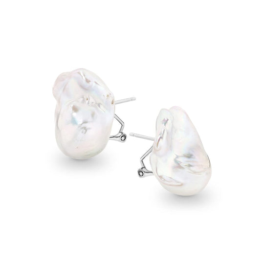 Sterling Silver Eugenia Clip Pearl Earrings