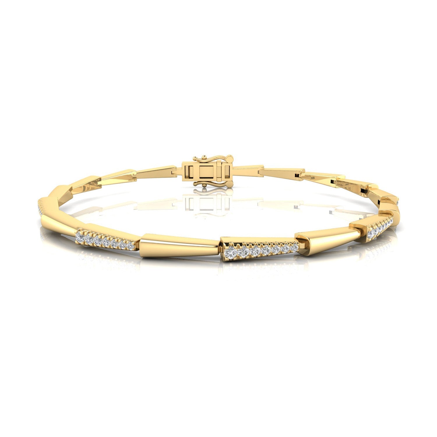 22ct Gold Vermeil 0.50ct Lab Grown Diamond Bracelet 17.8cm