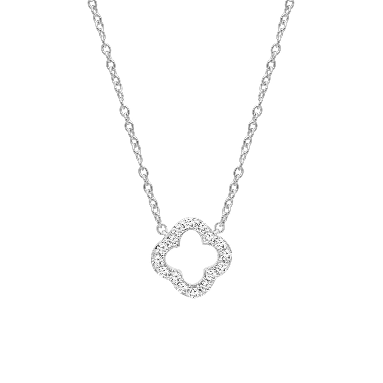 0.09ct Lab Grown Diamond Necklace in 9ct White Gold