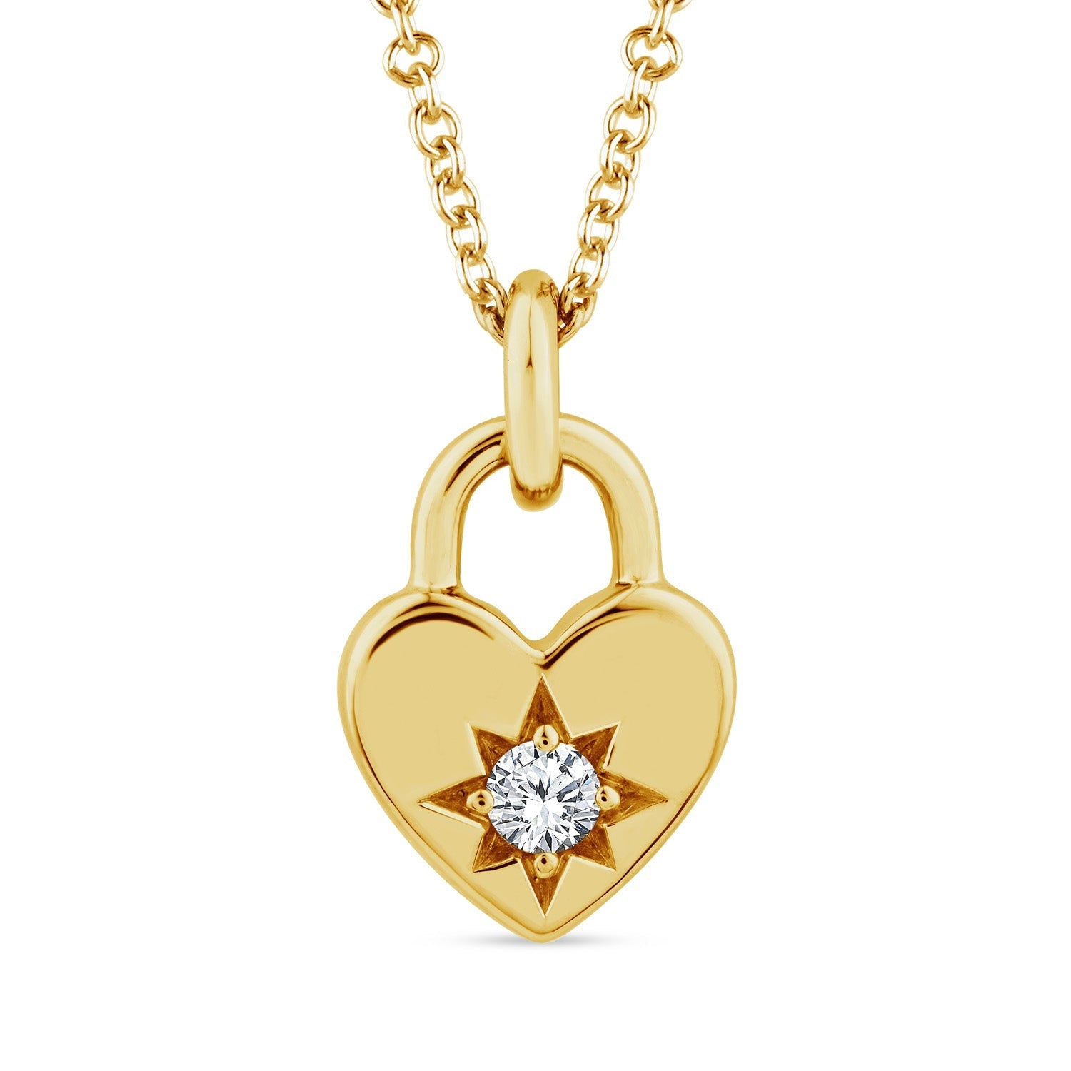 22ct Gold Vermeil 0.05ct Lab Grown Diamond Necklace 40-45cm