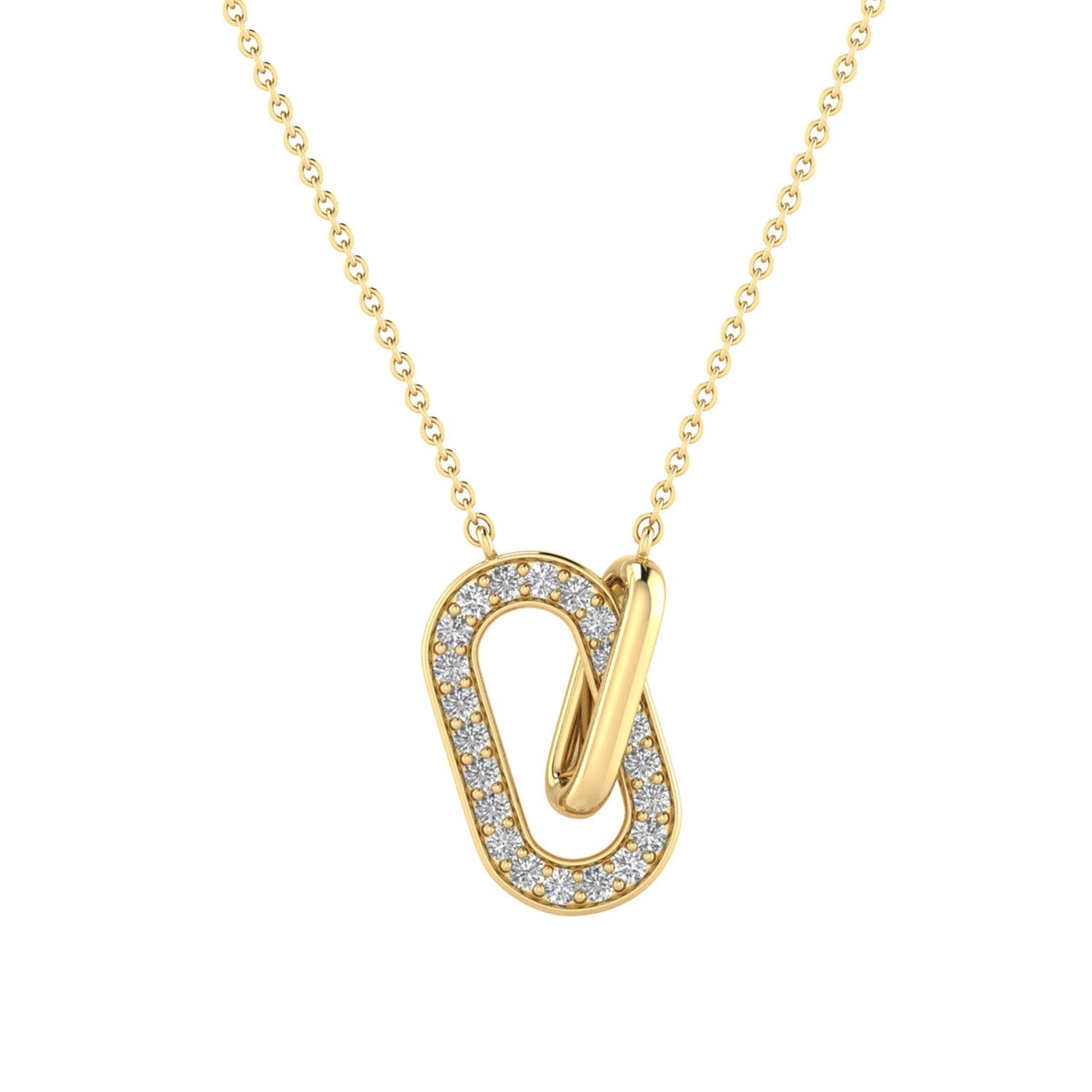 22ct Gold Vermeil 0.33ct Lab Grown Diamond Necklace 40-45cm
