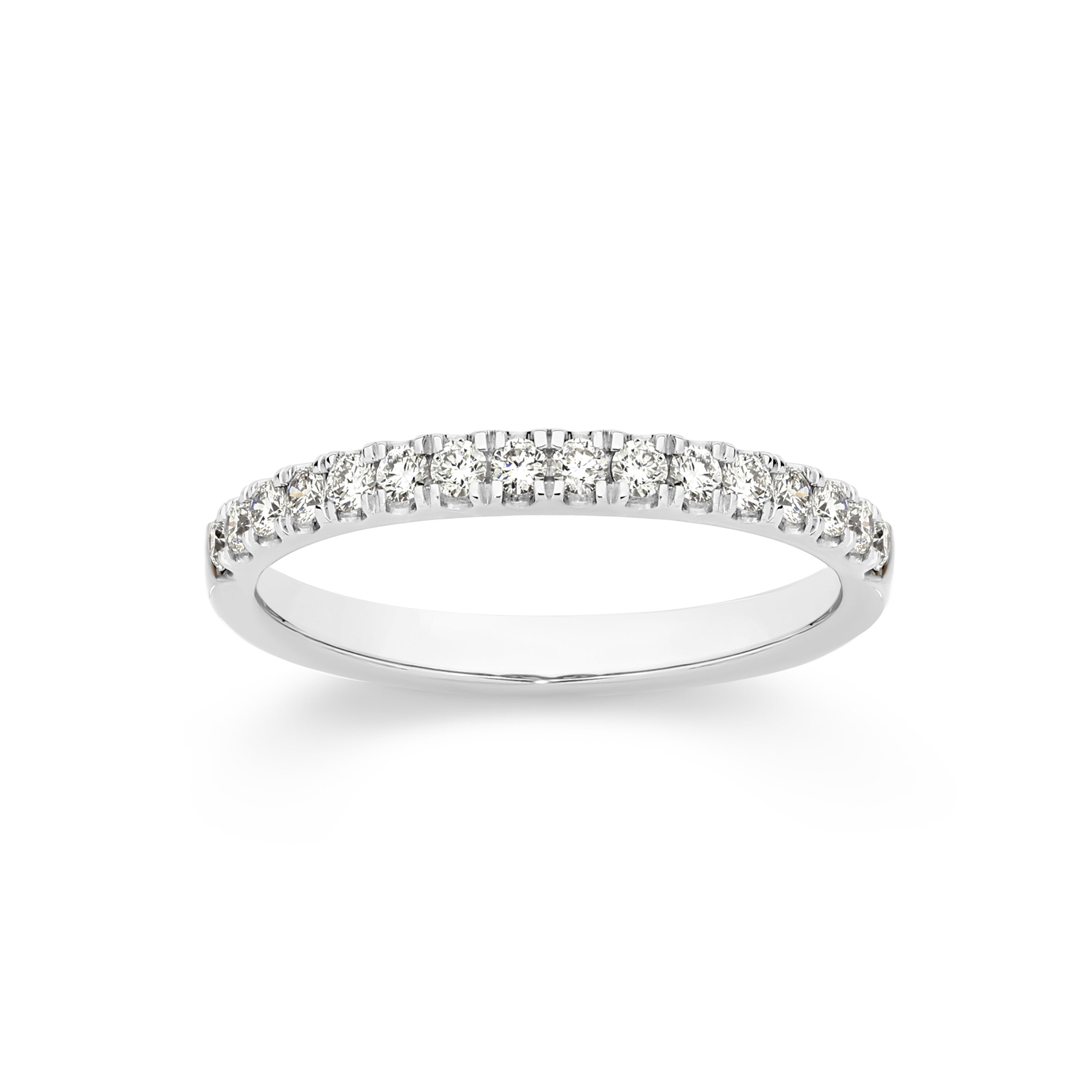 14ct white gold 0.35ct lab diamond wedder