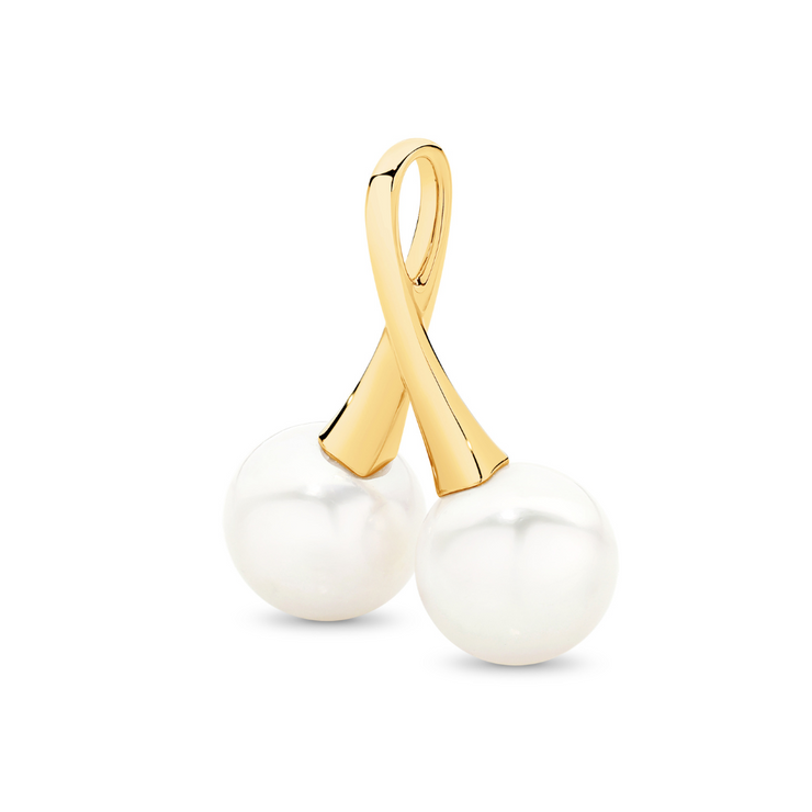 9ct Yellow Gold Juniper Pearl Pendant