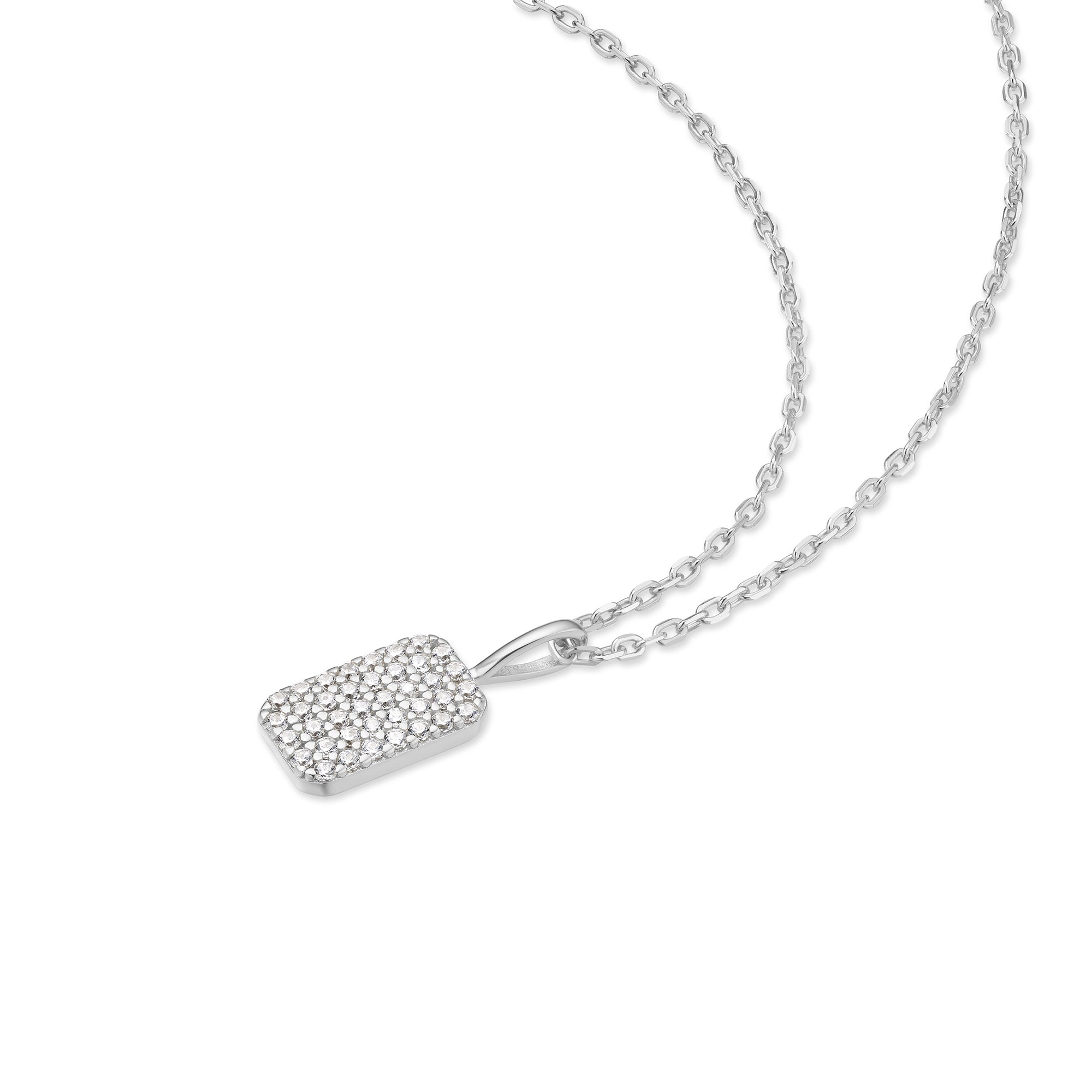 Ania Haie Silver Pave Pendant Necklace