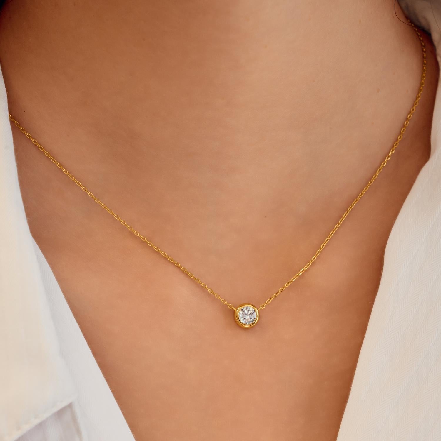Ania Haie Gold Solitaire Necklace