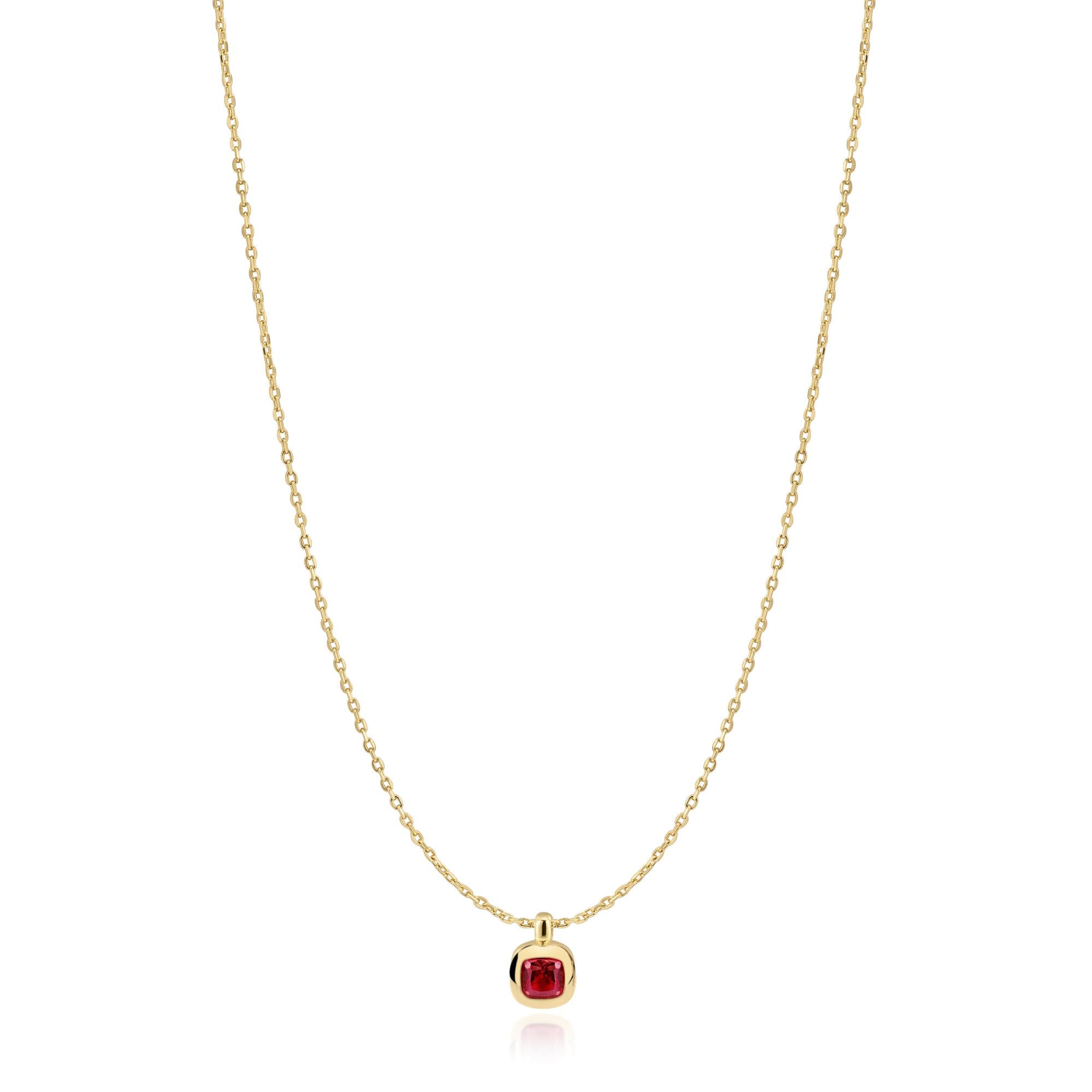 Ania Haie Gold Crimson Solitaire Necklace