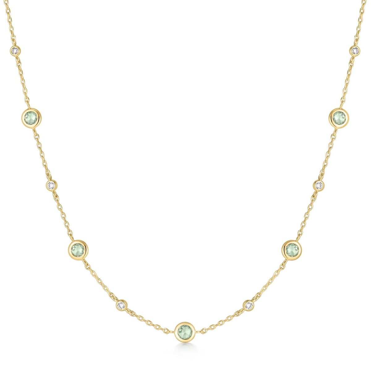 Ania Haie Gold Mint Green Station Necklace