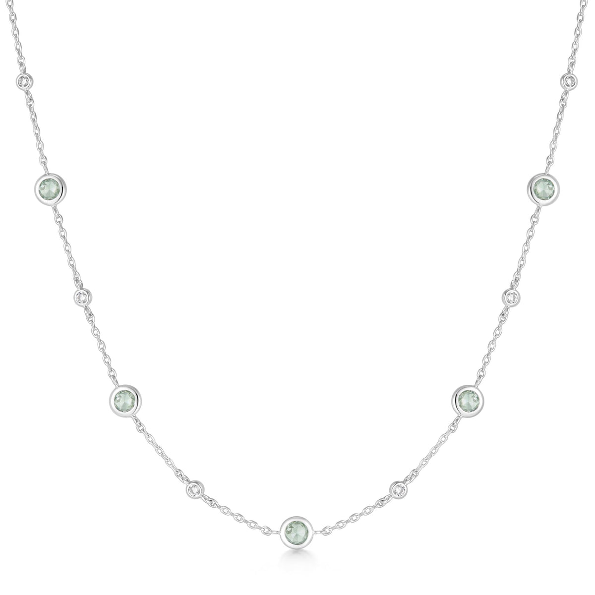 Ania Haie Silver Mint Green Station Necklace