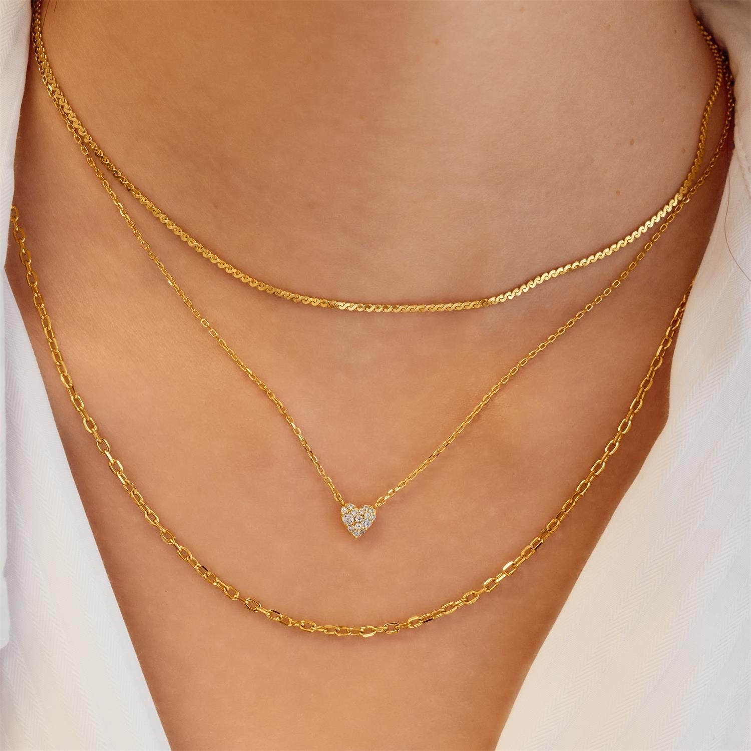 Ania Haie Gold Pave Heart Necklace