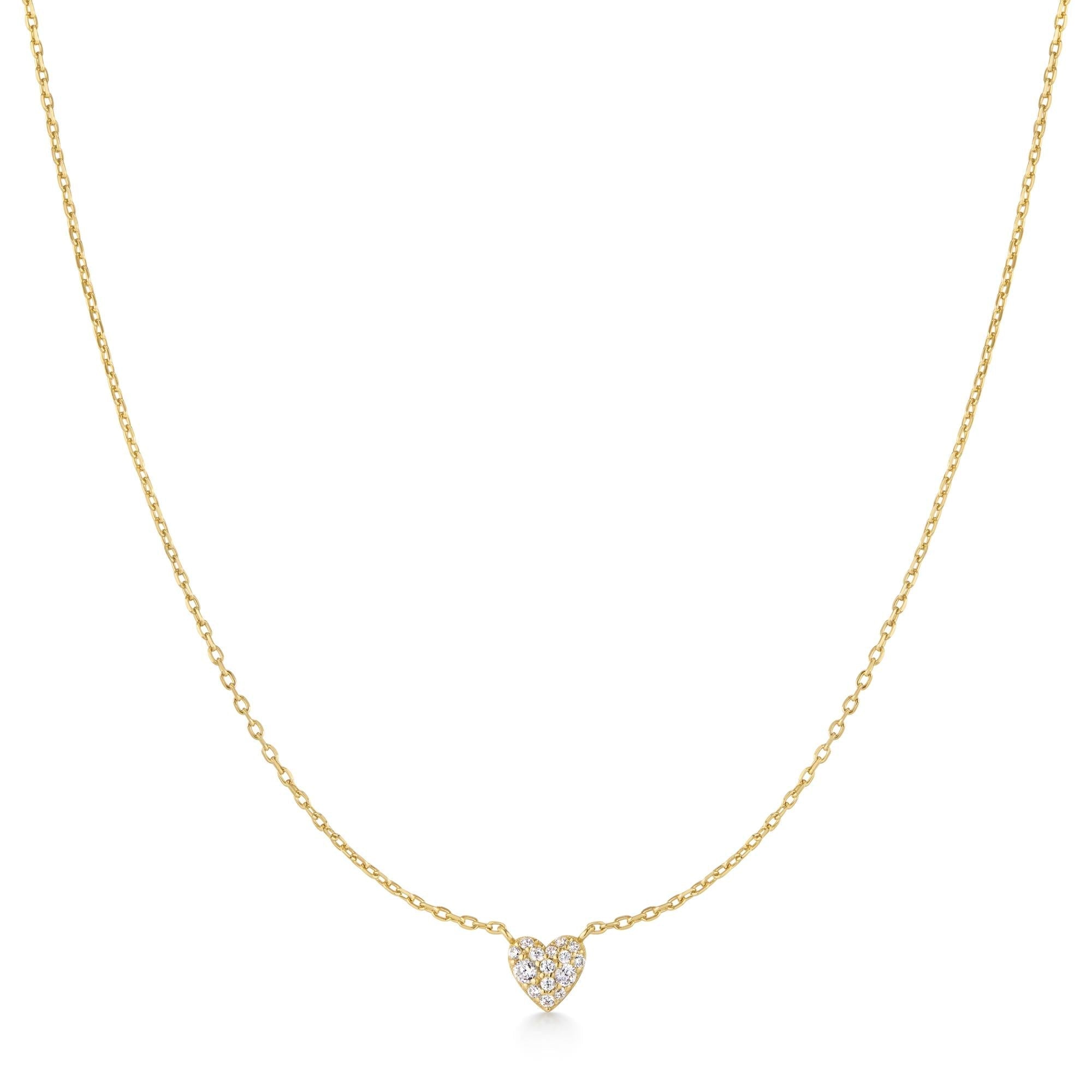 Ania Haie Gold Pave Heart Necklace