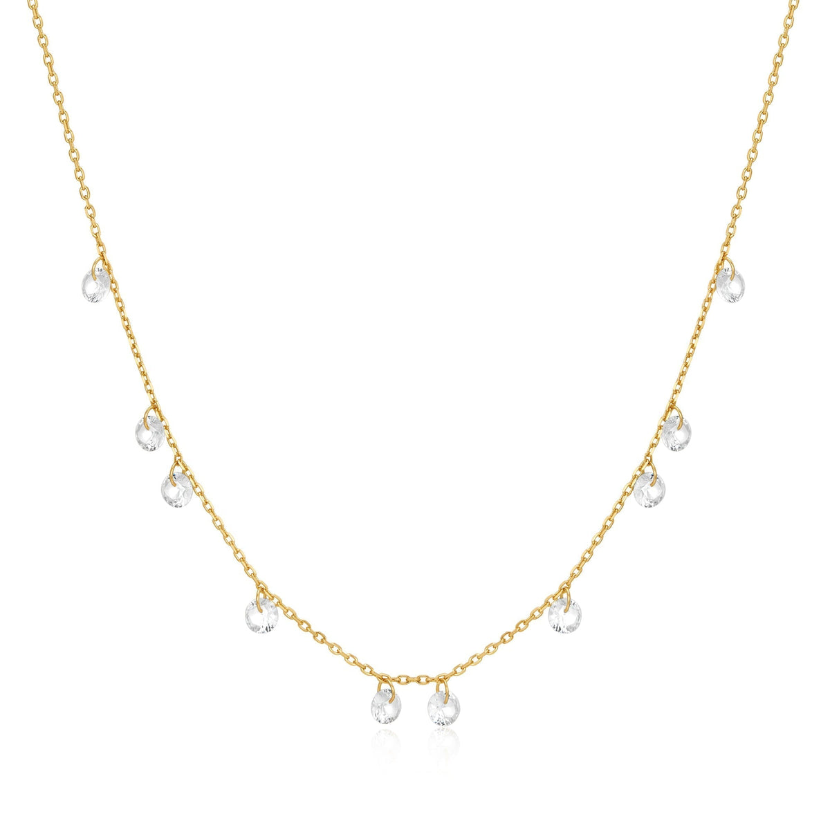 Ania Haie Gold Droplet Station Necklace