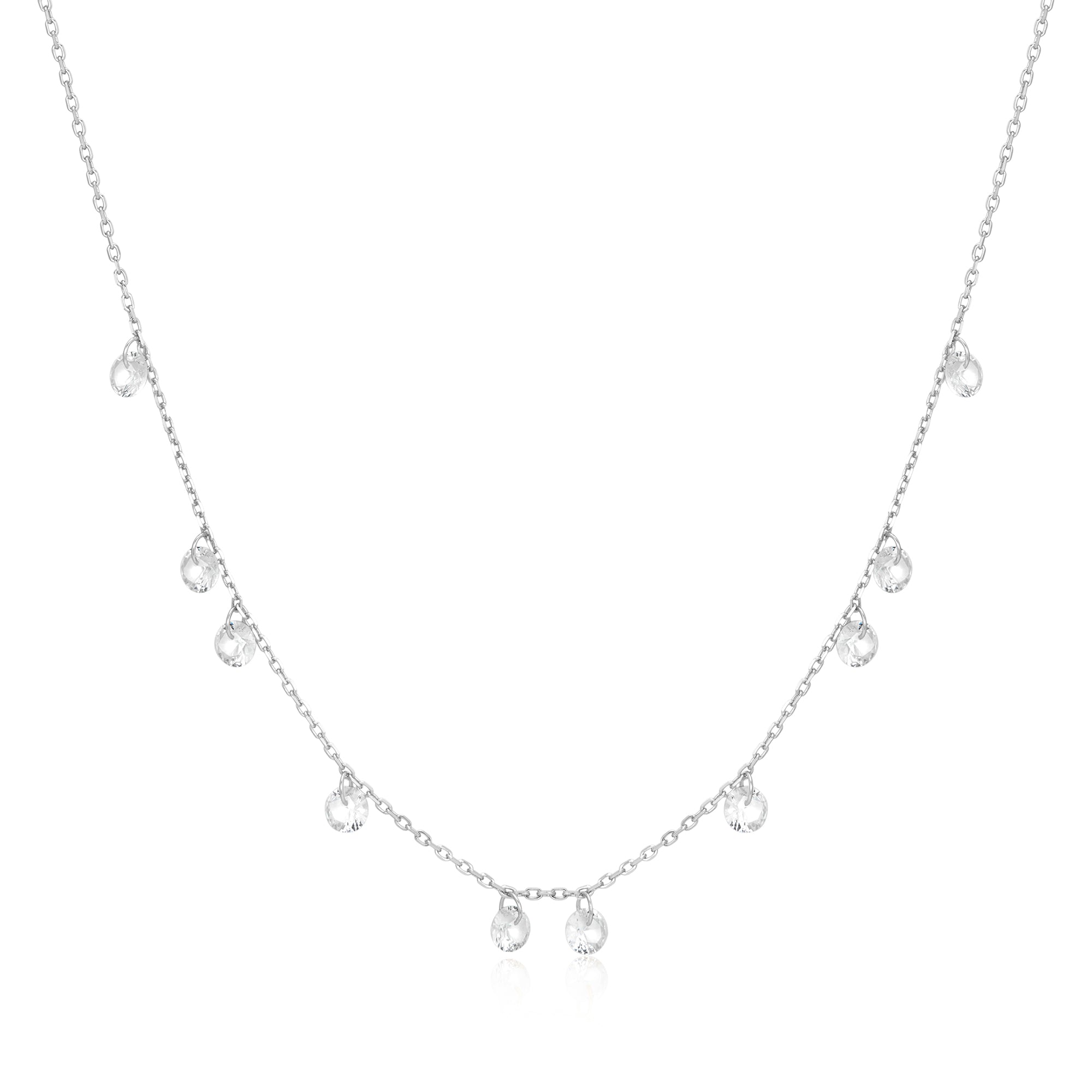 Ania Haie Silver Droplet Station Necklace