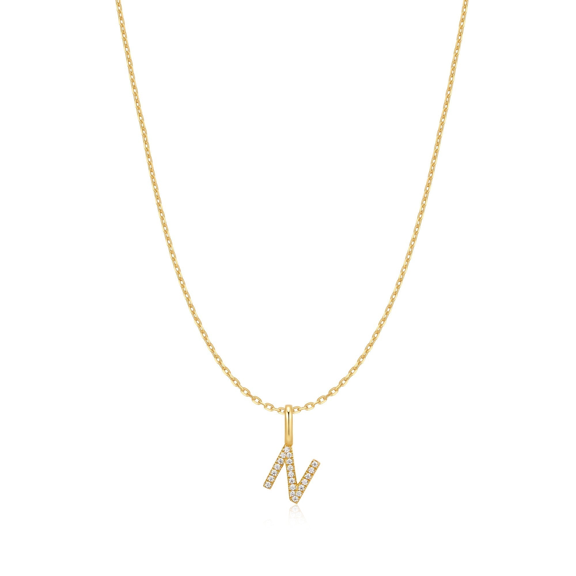 Ania Haie Gold Letter N Initial Necklace