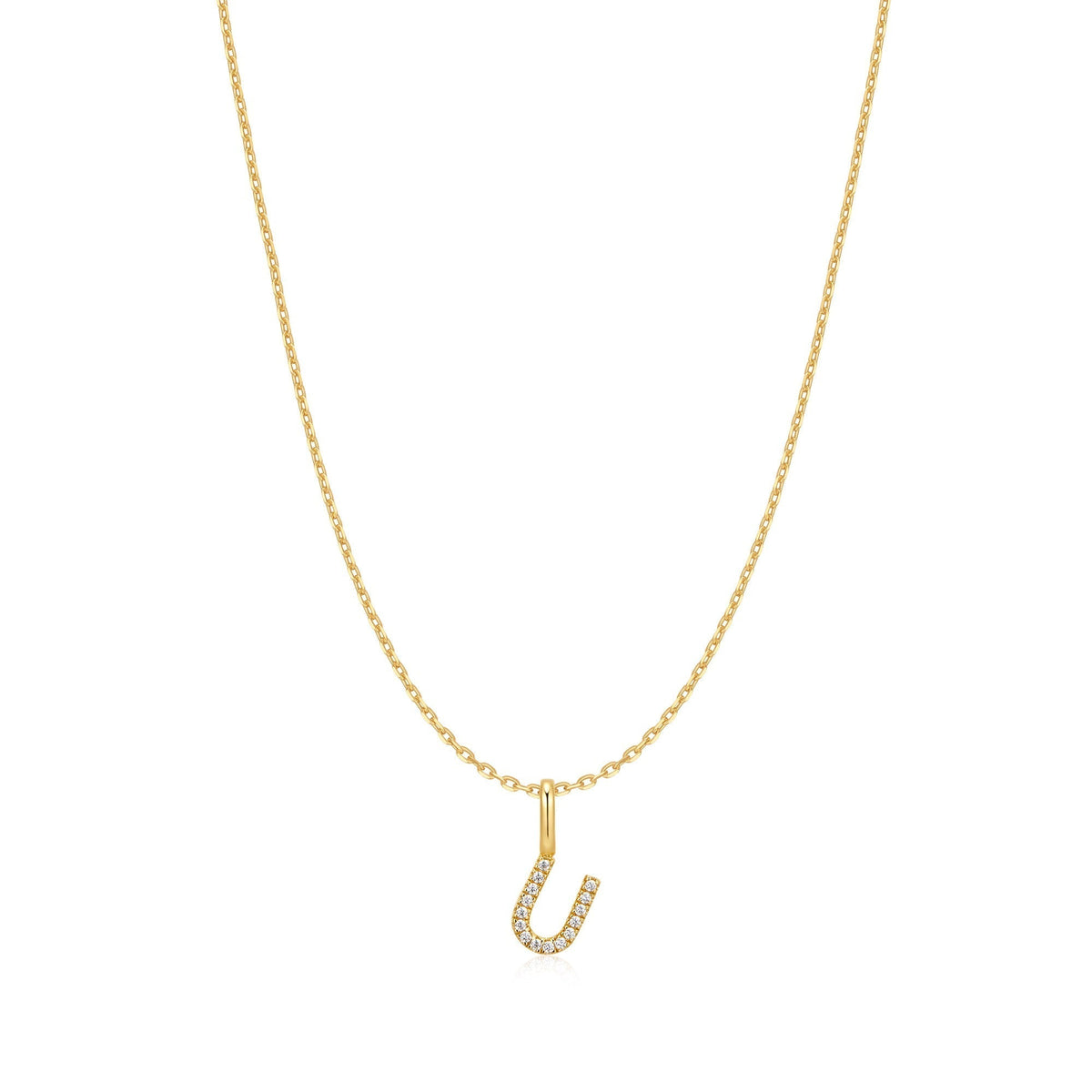 Ania Haie Gold Letter U Initial Necklace