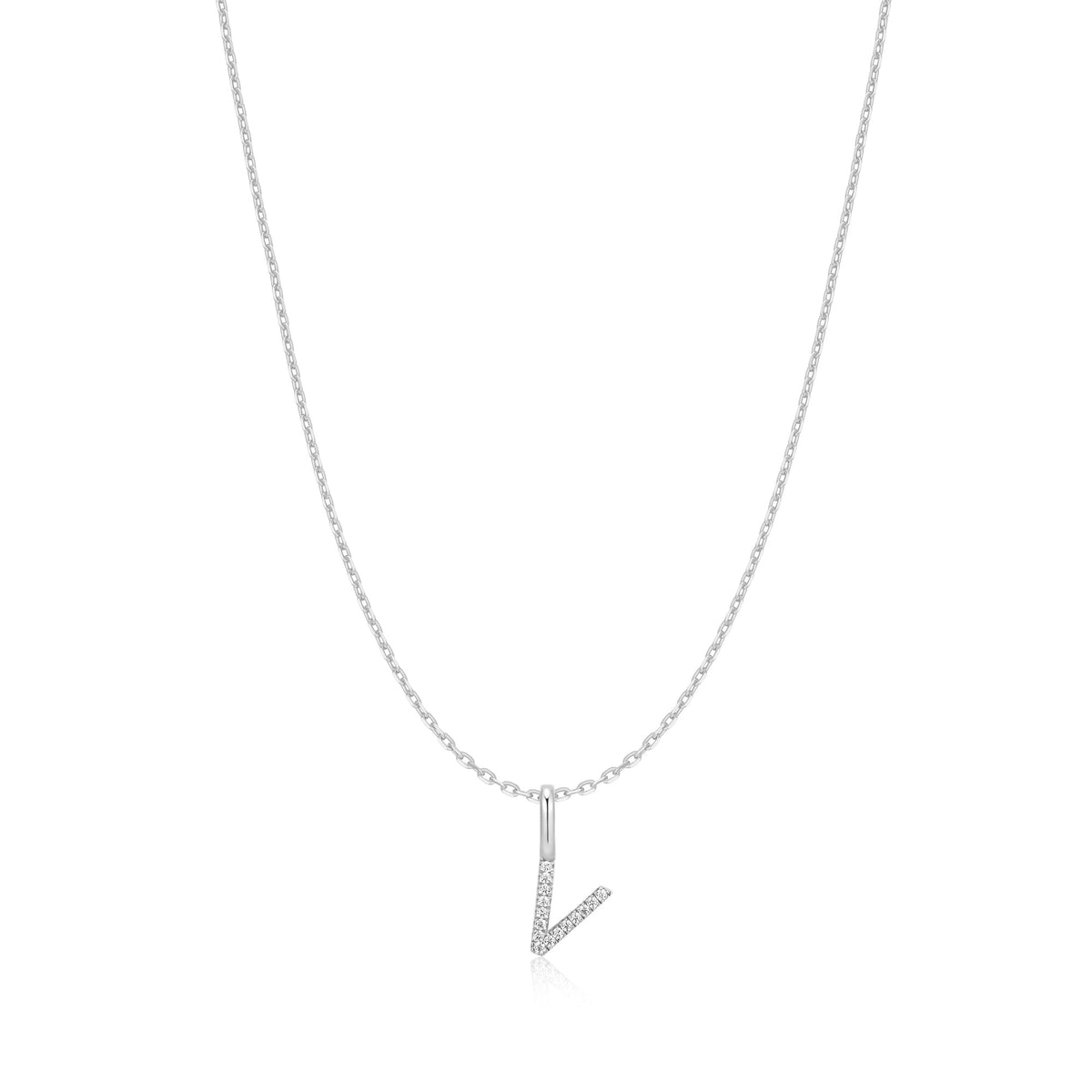 Ania Haie Silver Letter V Initial Necklace