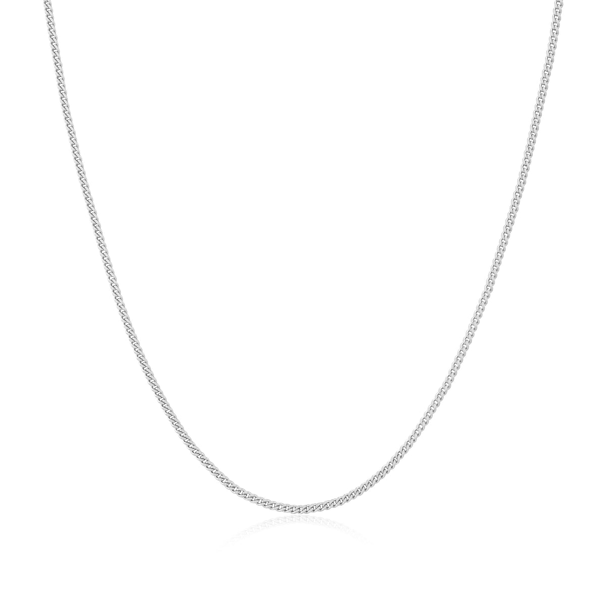 Ania Haie Silver Slim Curb Link Chain Necklace