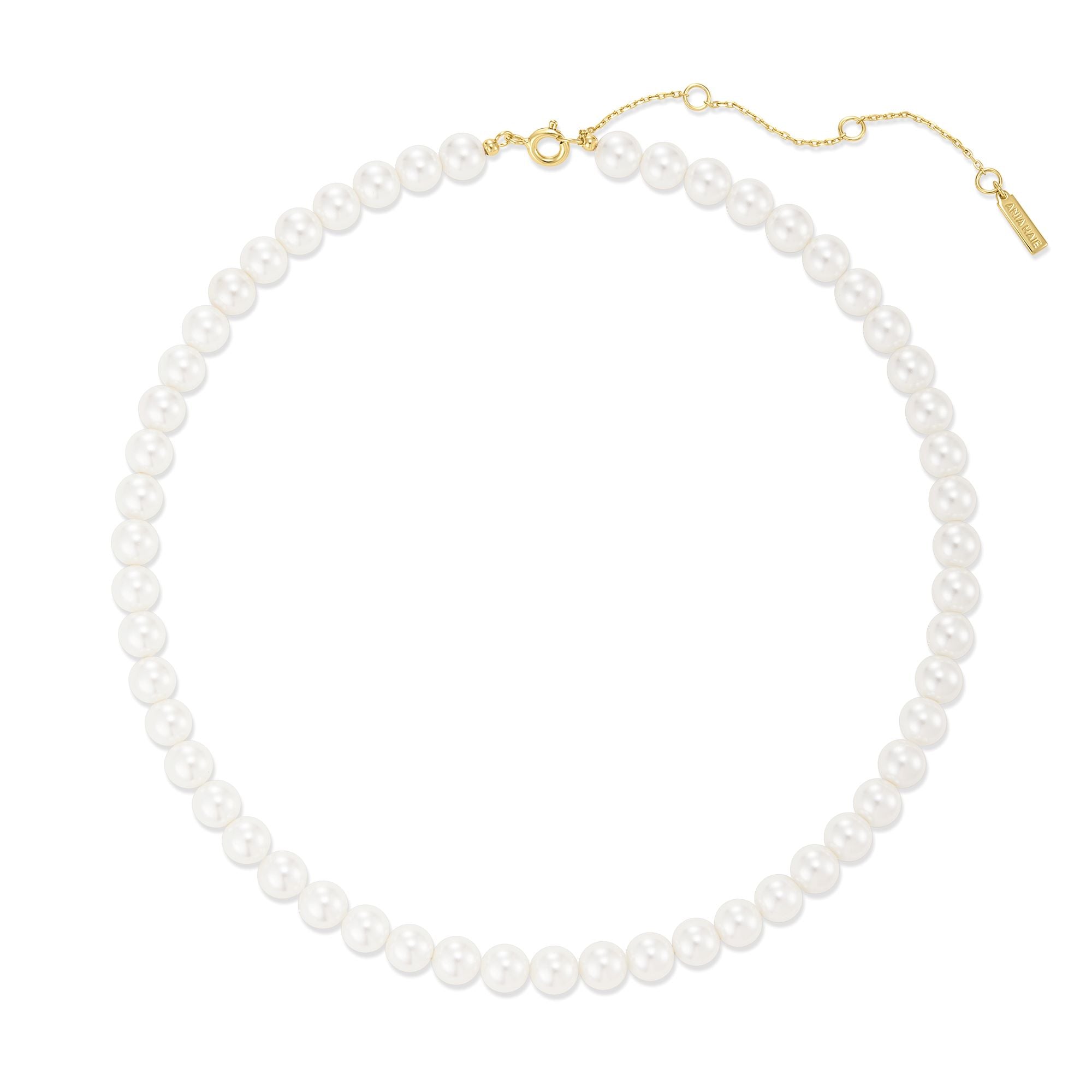 Ania Haie Gold Classic Shell Pearl Beaded Necklace