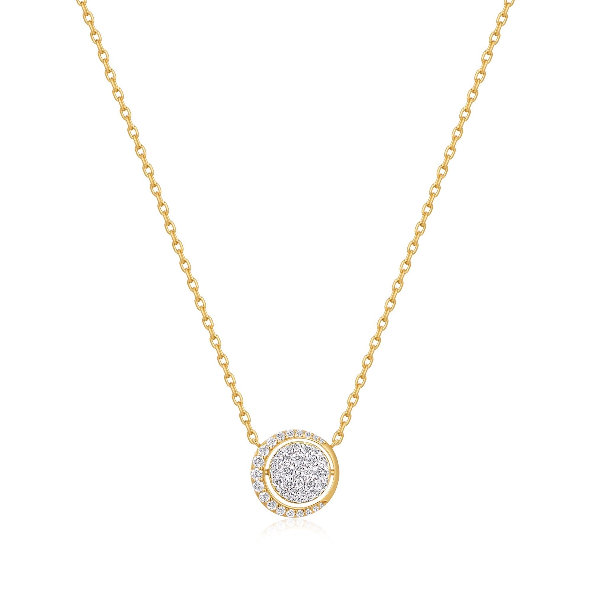 Ania Haie Gold Reversible Pave Moon Evil-Eye Necklace