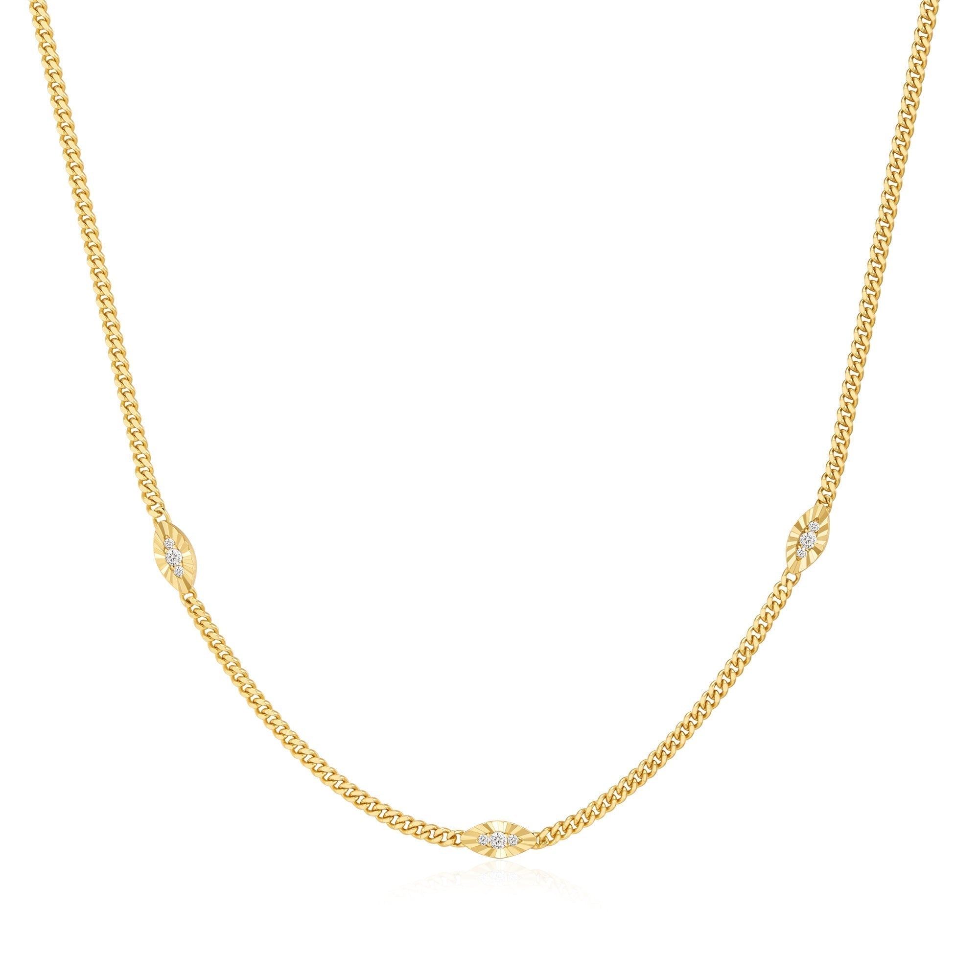 Ania Haie Gold Evil Eye Station Necklace