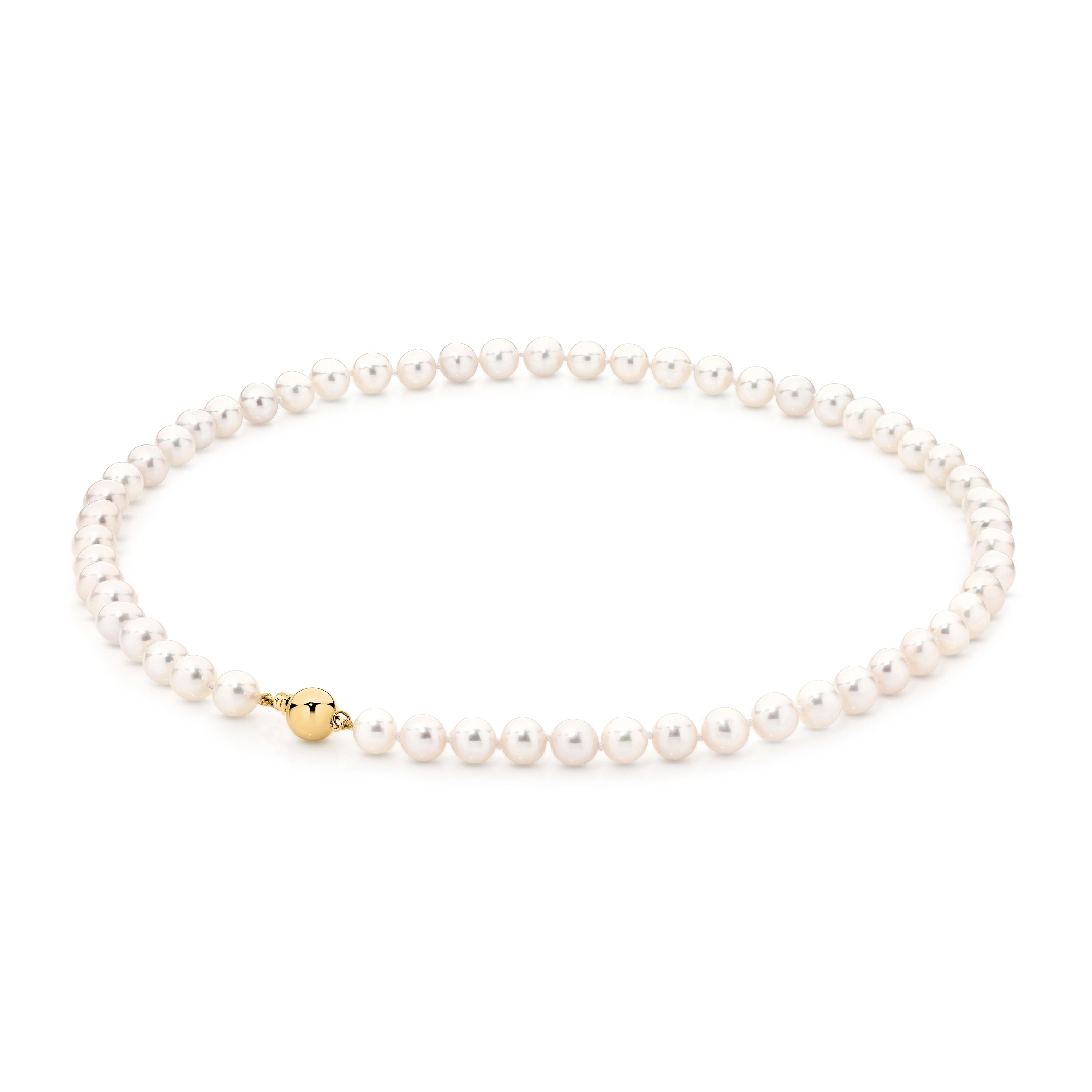9ct Yellow Gold Freshwater Pearl Necklet