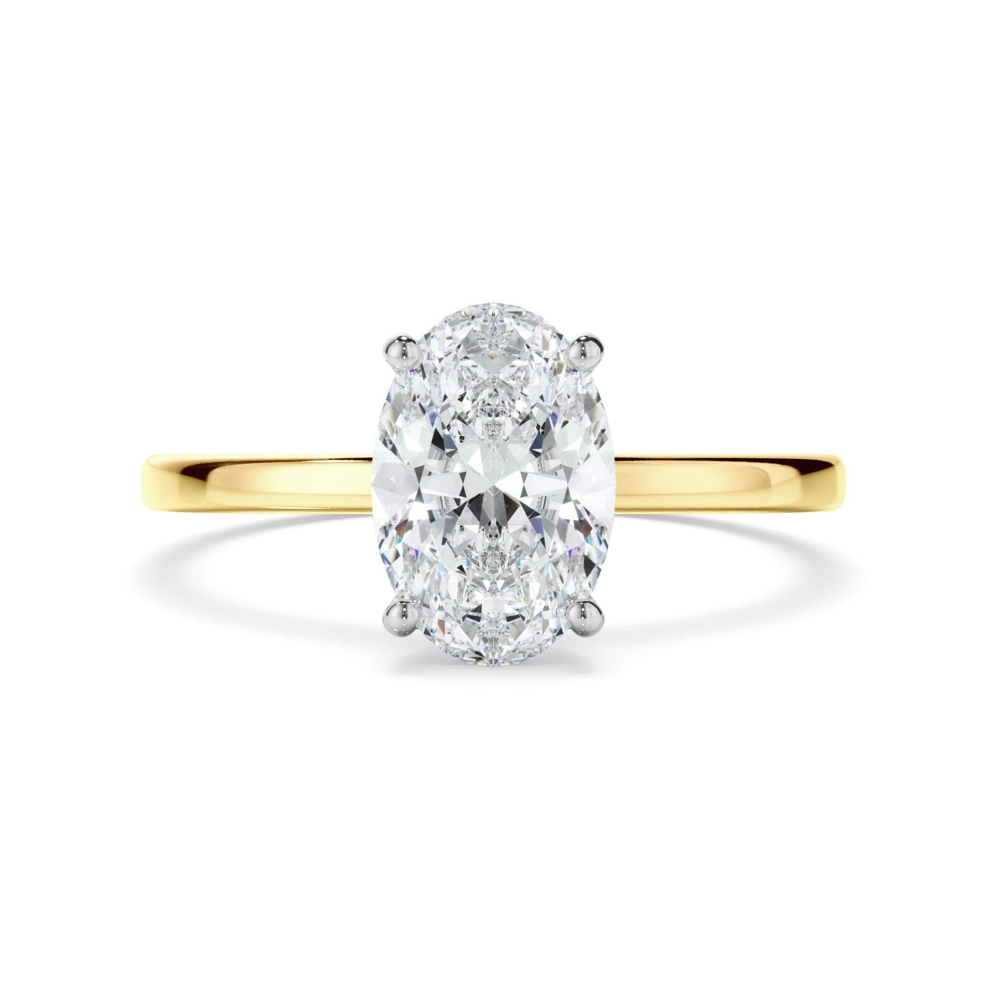 1ct Oval Cut Lab Grown Diamond Ring
