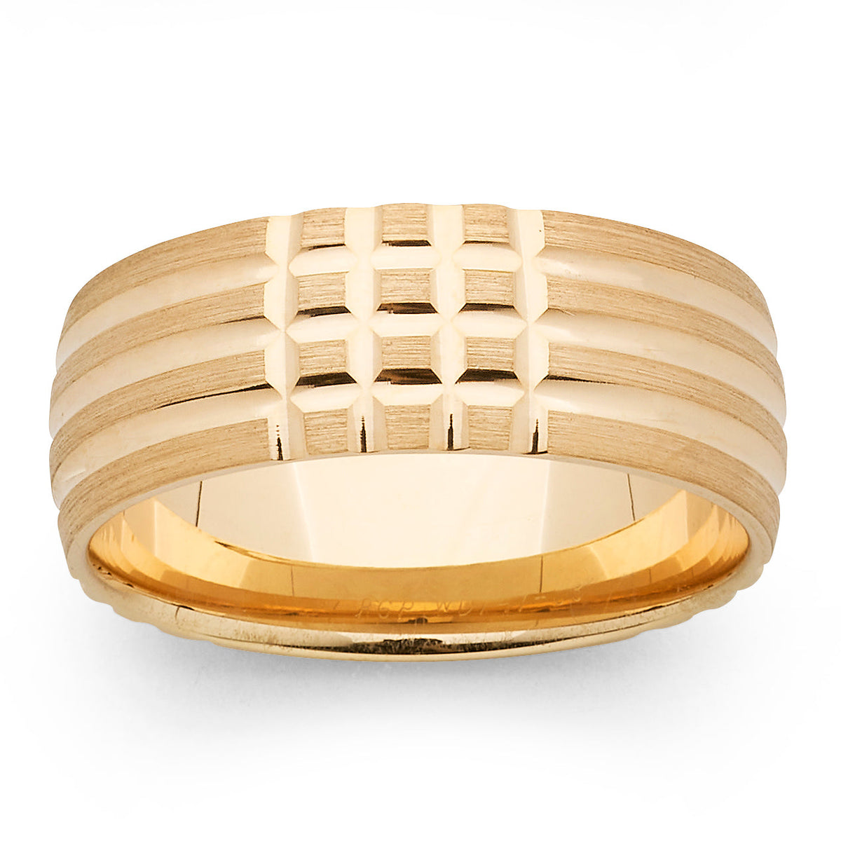 9ct Yellow Gold Patterned Ring
