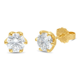 9ct Yellow Gold 0.50ct Lab Grown Diamond Earrings