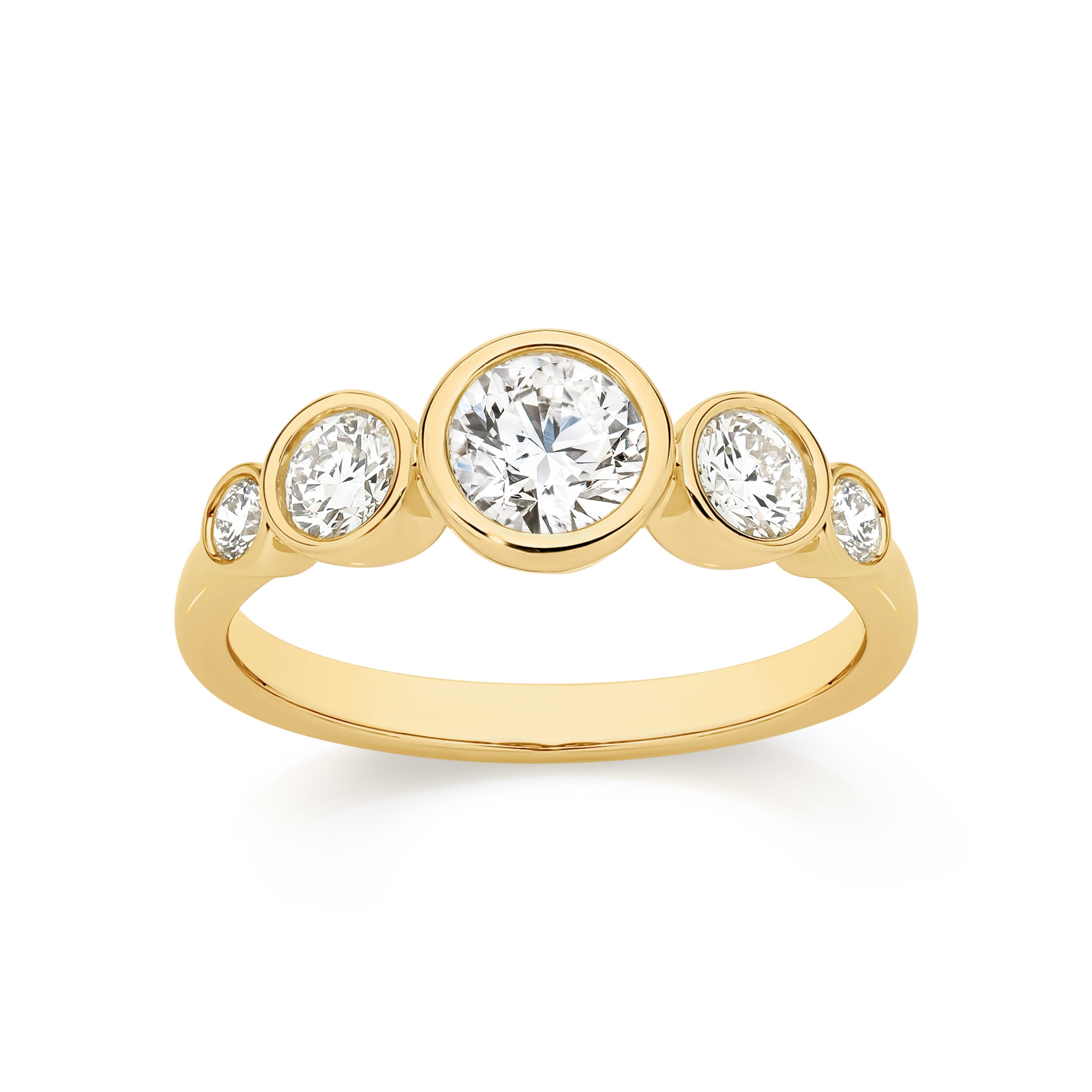 9ct Yellow Gold 1.00ct Lab Diamond Ring