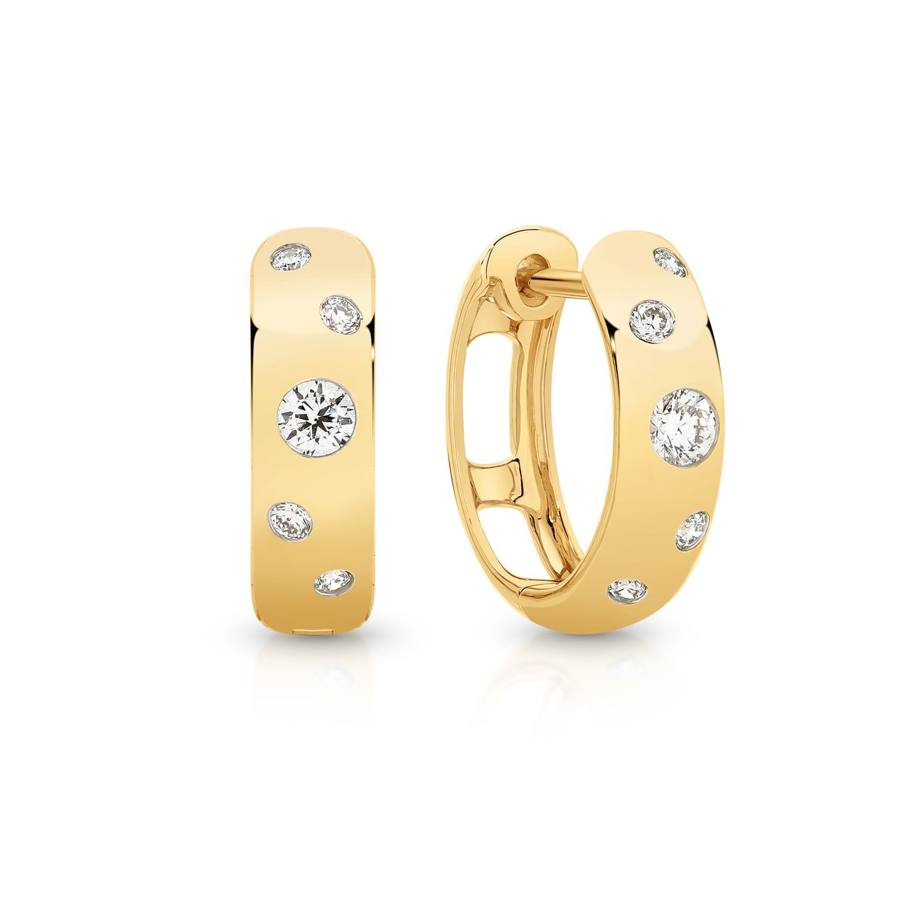 9ct yellow gold 0.20ct lab grown diamond earrings