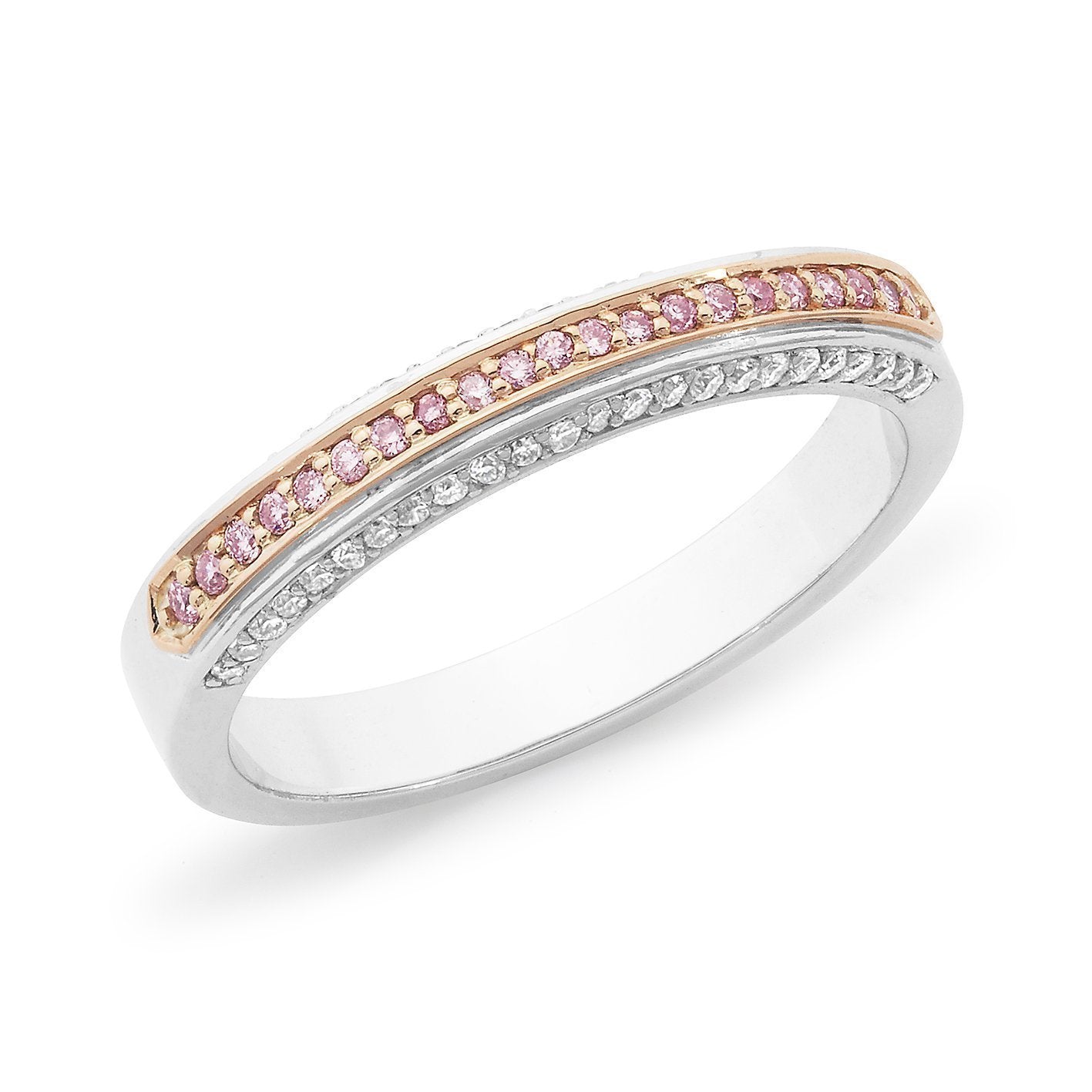 PINK CAVIAR 0.345ct Pink Diamond Ring in 18ct White & Rose Gold