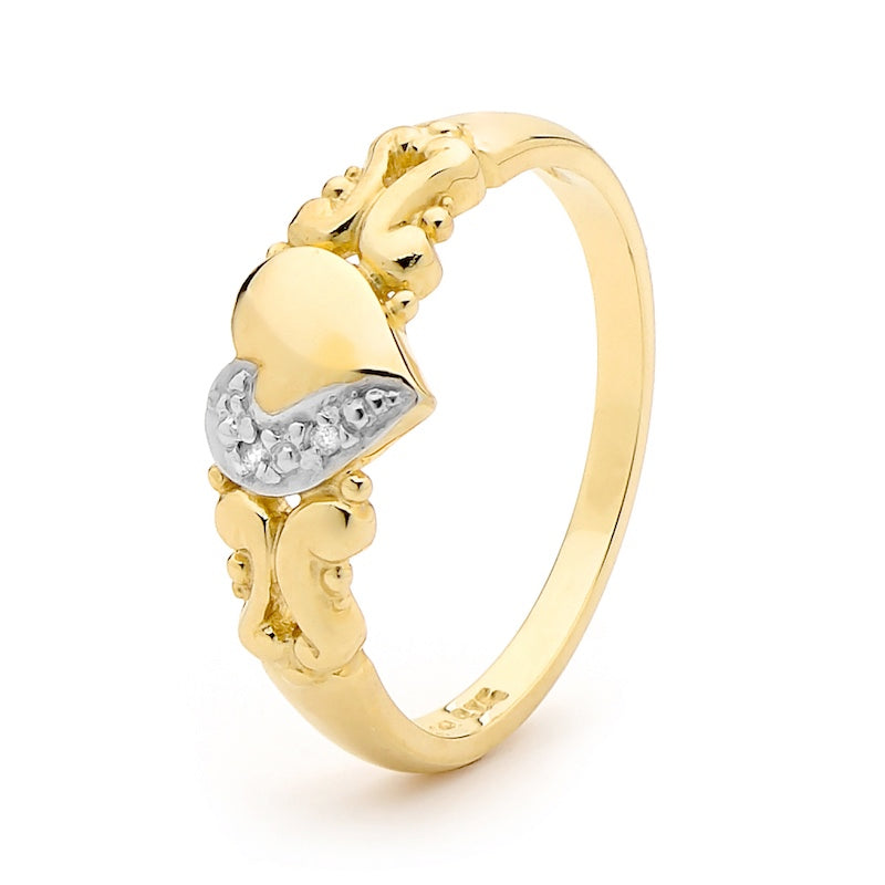 Romantic Love Ring with Diamonds