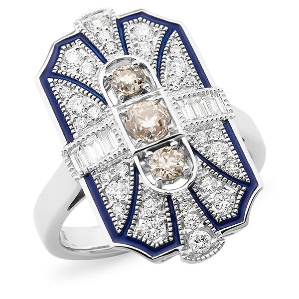 1.06ct Diamond Claw-Bead Set Diamond Dress Ring in 18ct White Gold