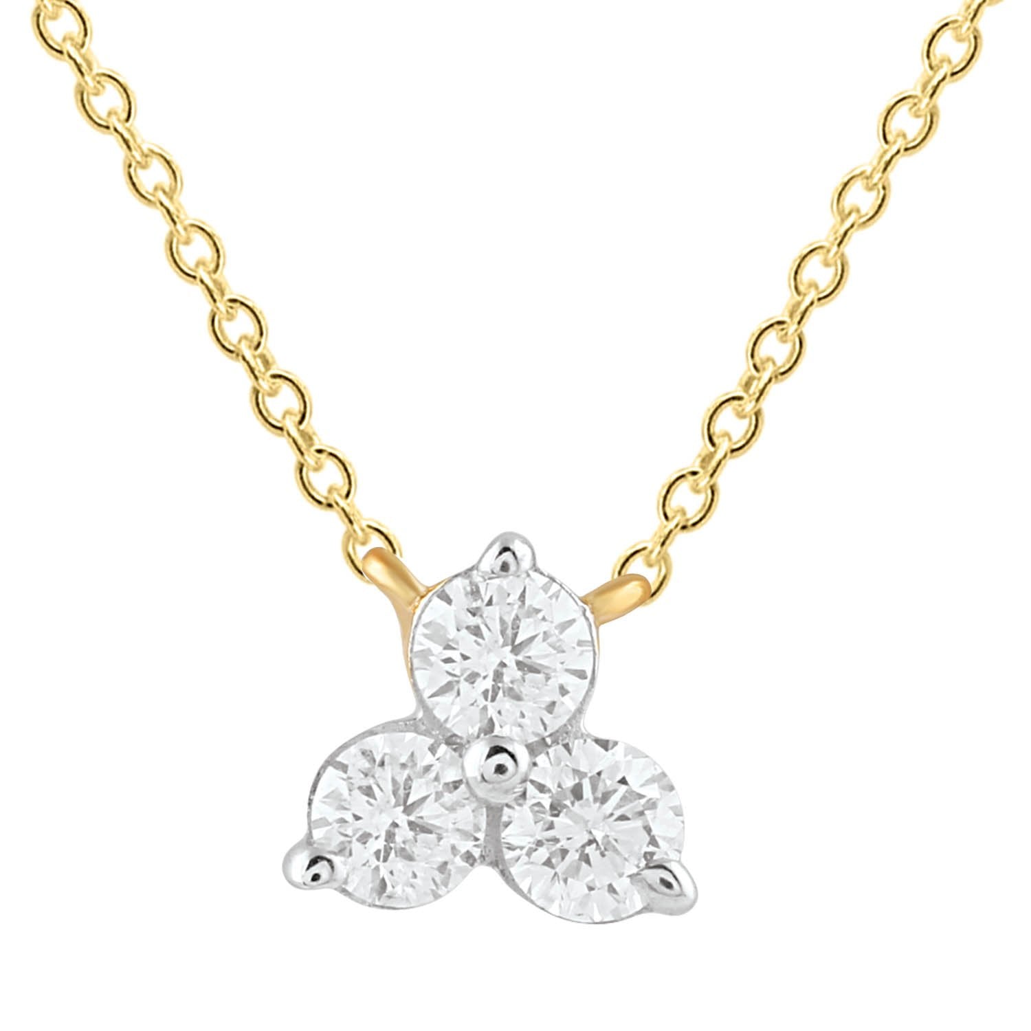 9ct Yellow Gold 0.15ct Diamond Necklace