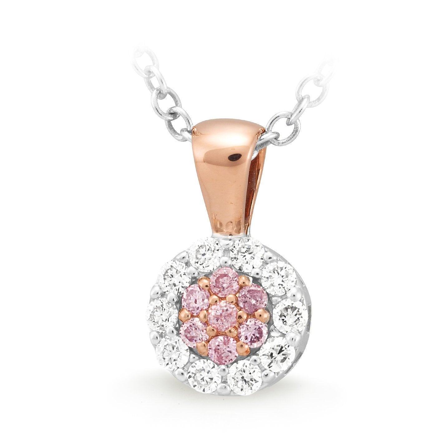 PINK CAVIAR 0.15ct Pink Diamond Pendant in 9ct Rose Gold